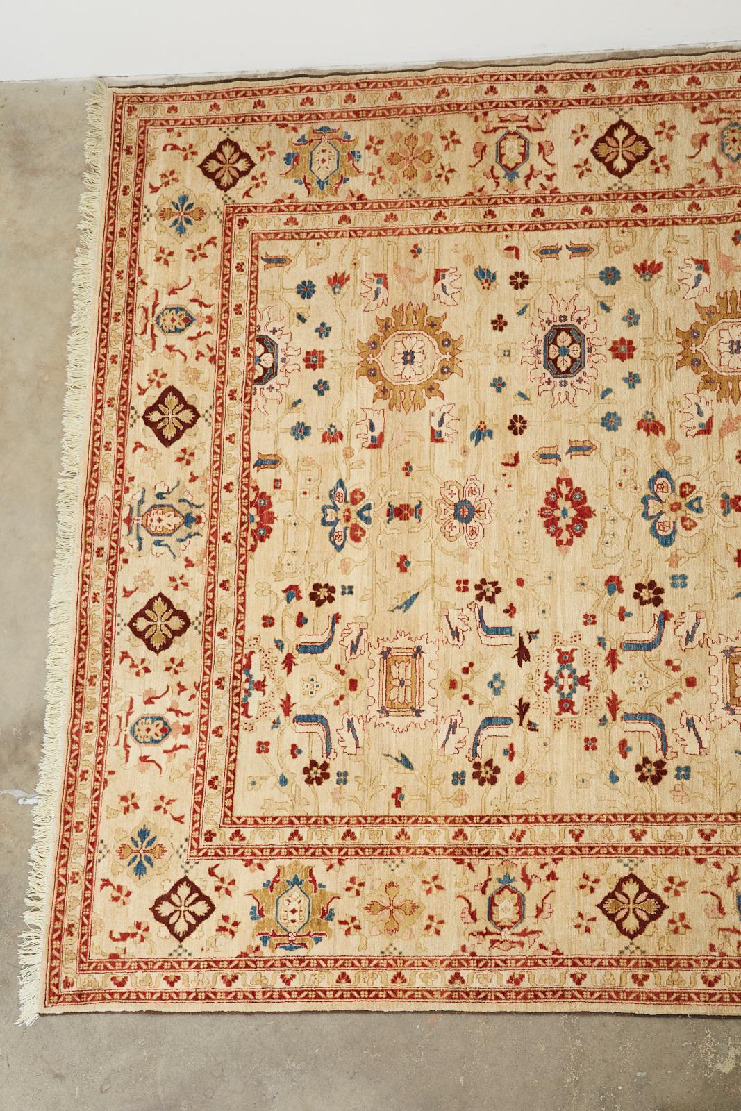 Hand-Knotted Persian Signed Sultanabad Carpet For Sale