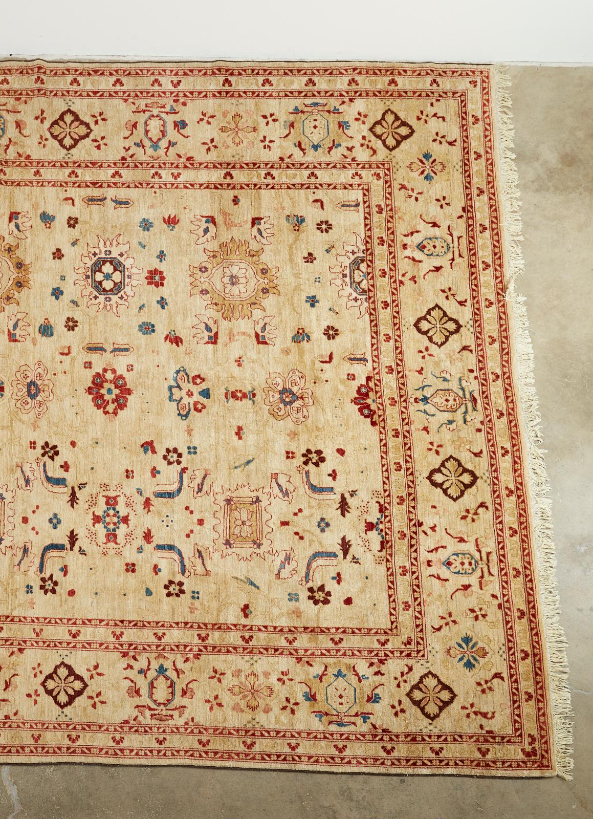 Persian Signed Sultanabad Carpet In Good Condition For Sale In Rio Vista, CA