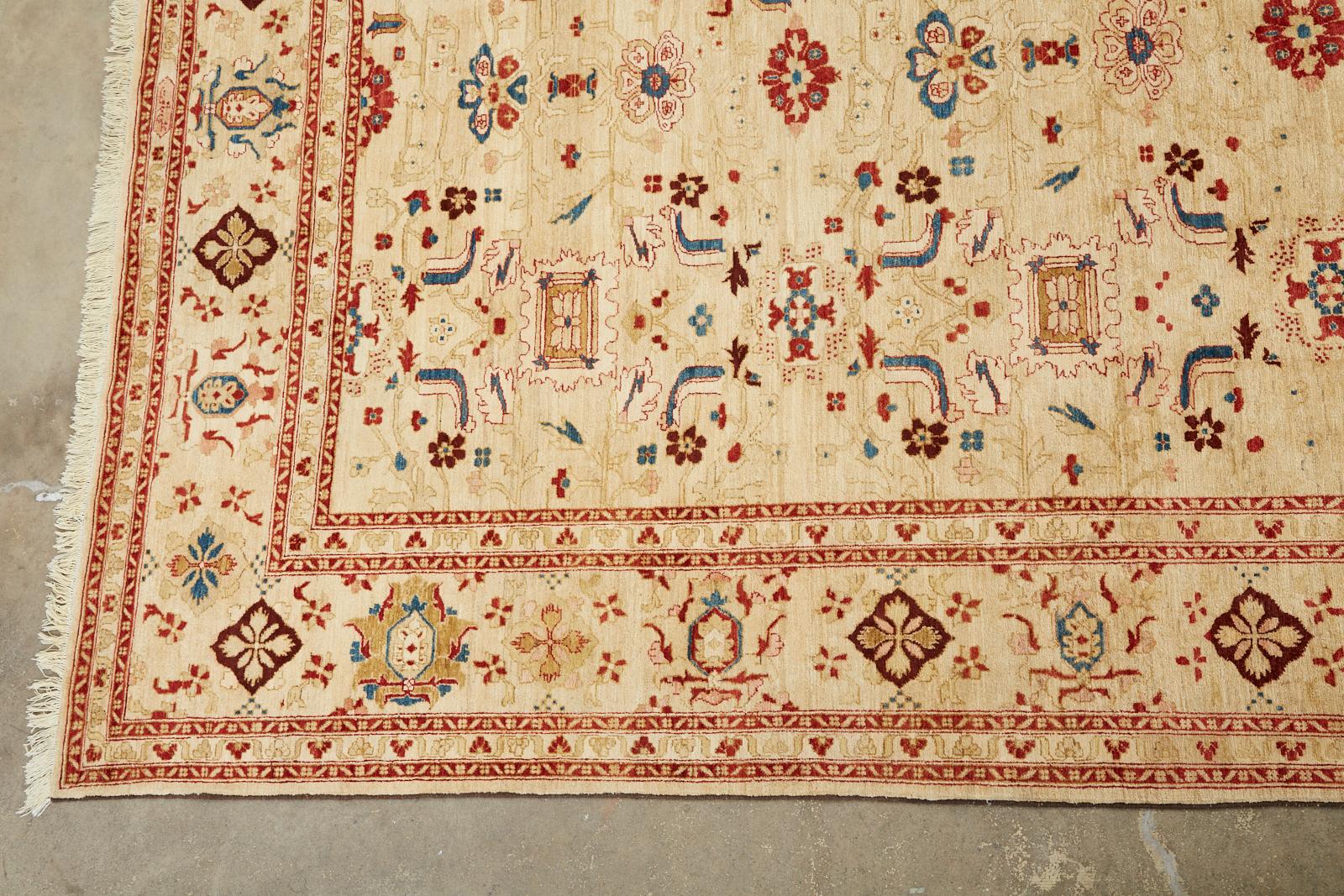 Wool Persian Signed Sultanabad Carpet For Sale