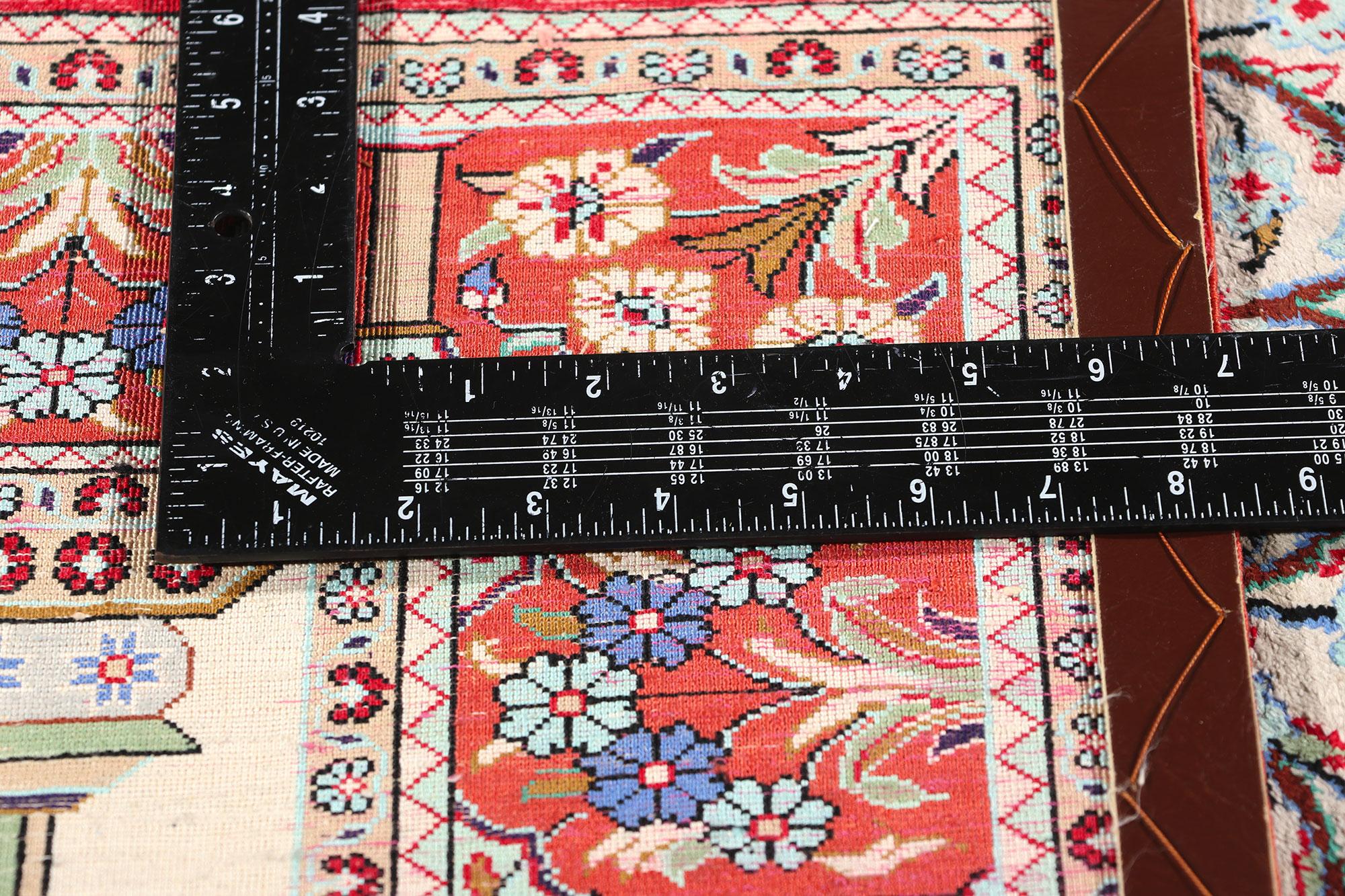 20th Century Vintage Persian Silk Qum Carpet For Sale