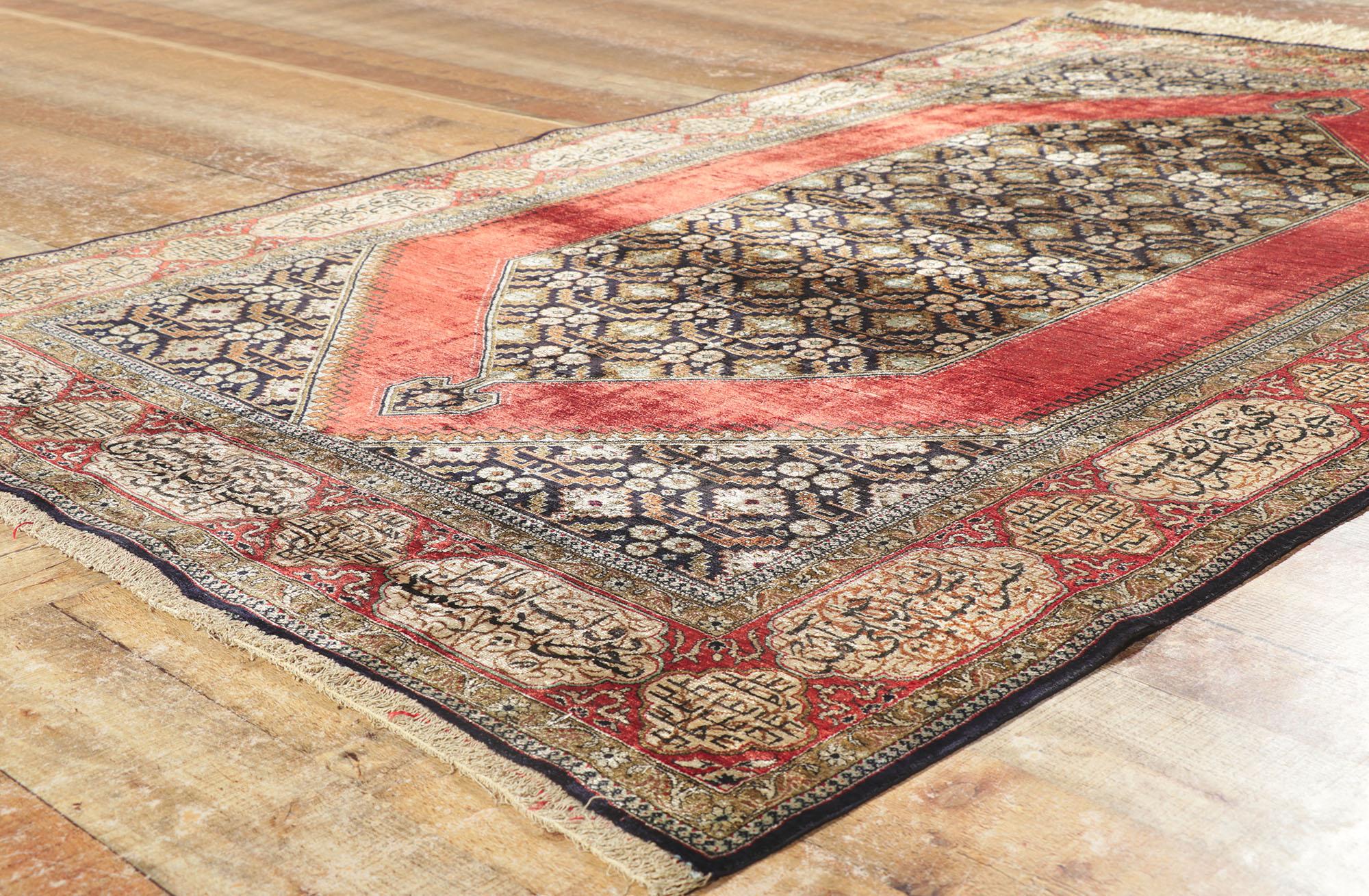 Persischer Qum-Teppich aus Seide (20. Jahrhundert) im Angebot