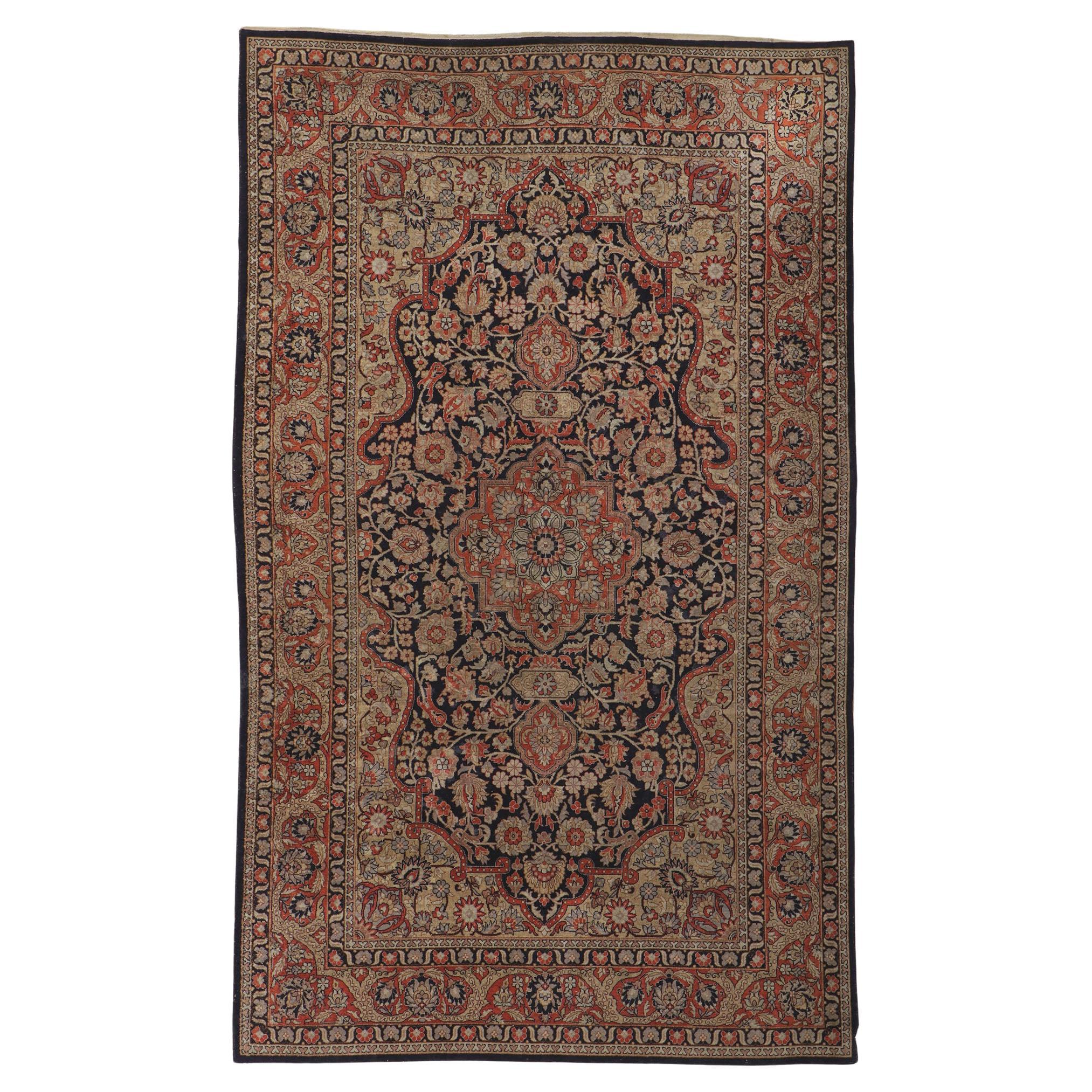 Persischer Qum-Teppich aus Seide im Angebot