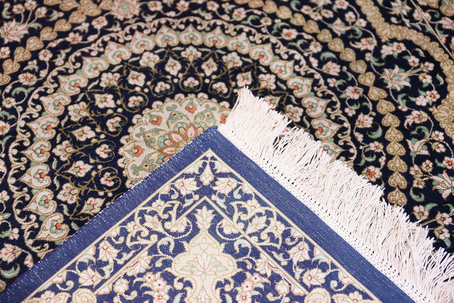 Vintage Persian Silk Qum Rug. Size: 3 ft 3 in x 4 ft 10 in 3