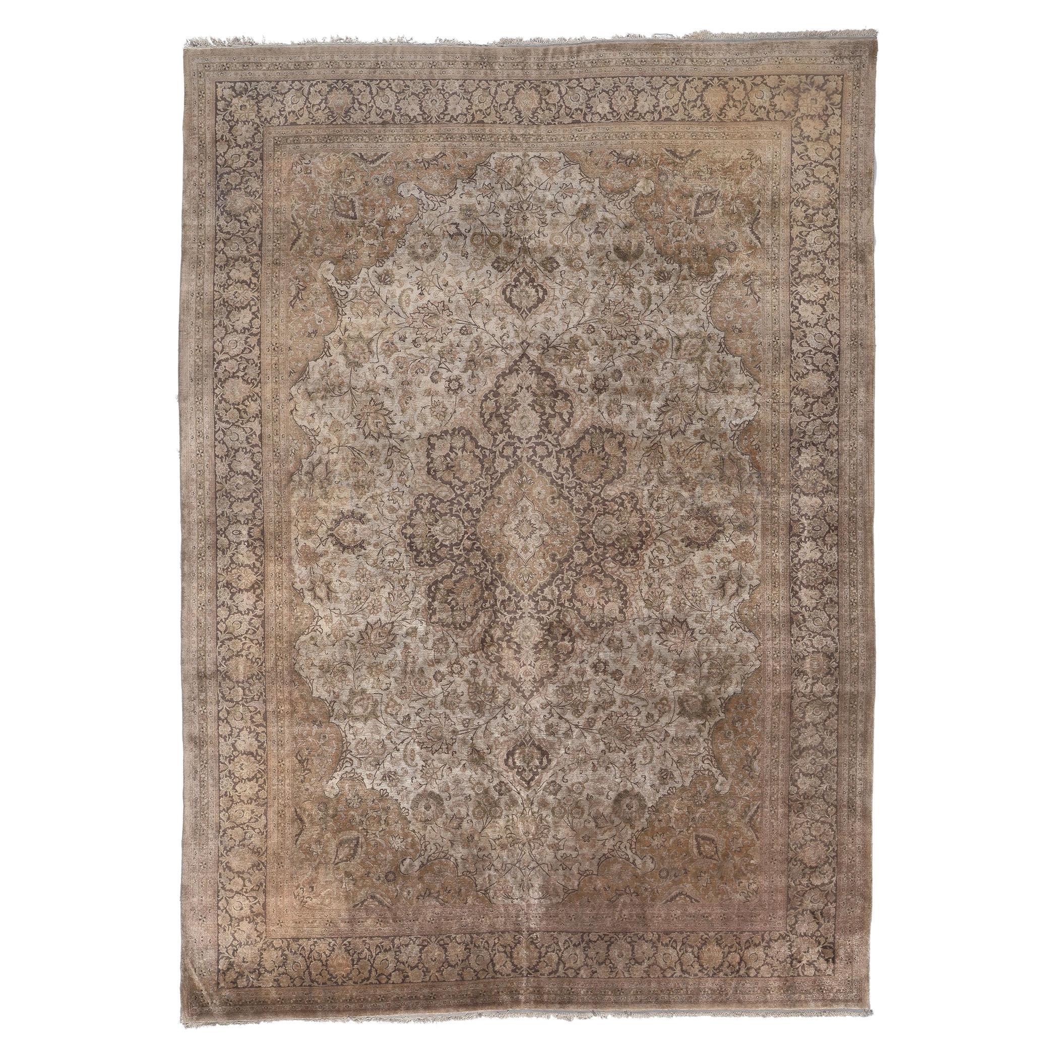 Persischer Qum-Teppich aus Seide im Chippendale-Stil