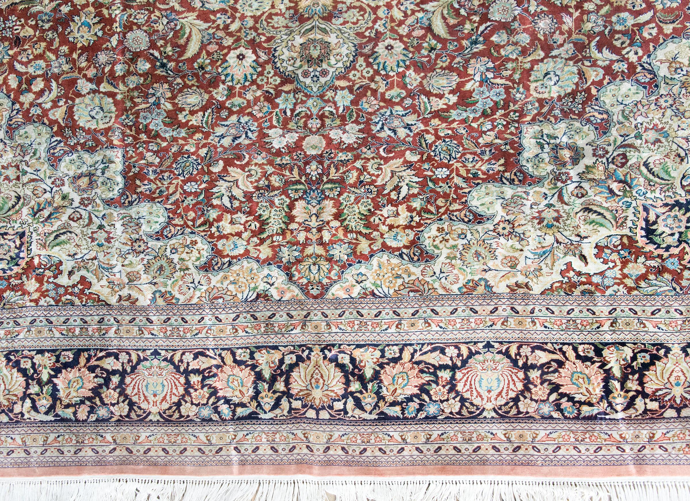 Soie Tapis persan vintage en vente