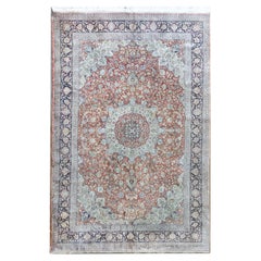 Vintage Persian Silk Rug
