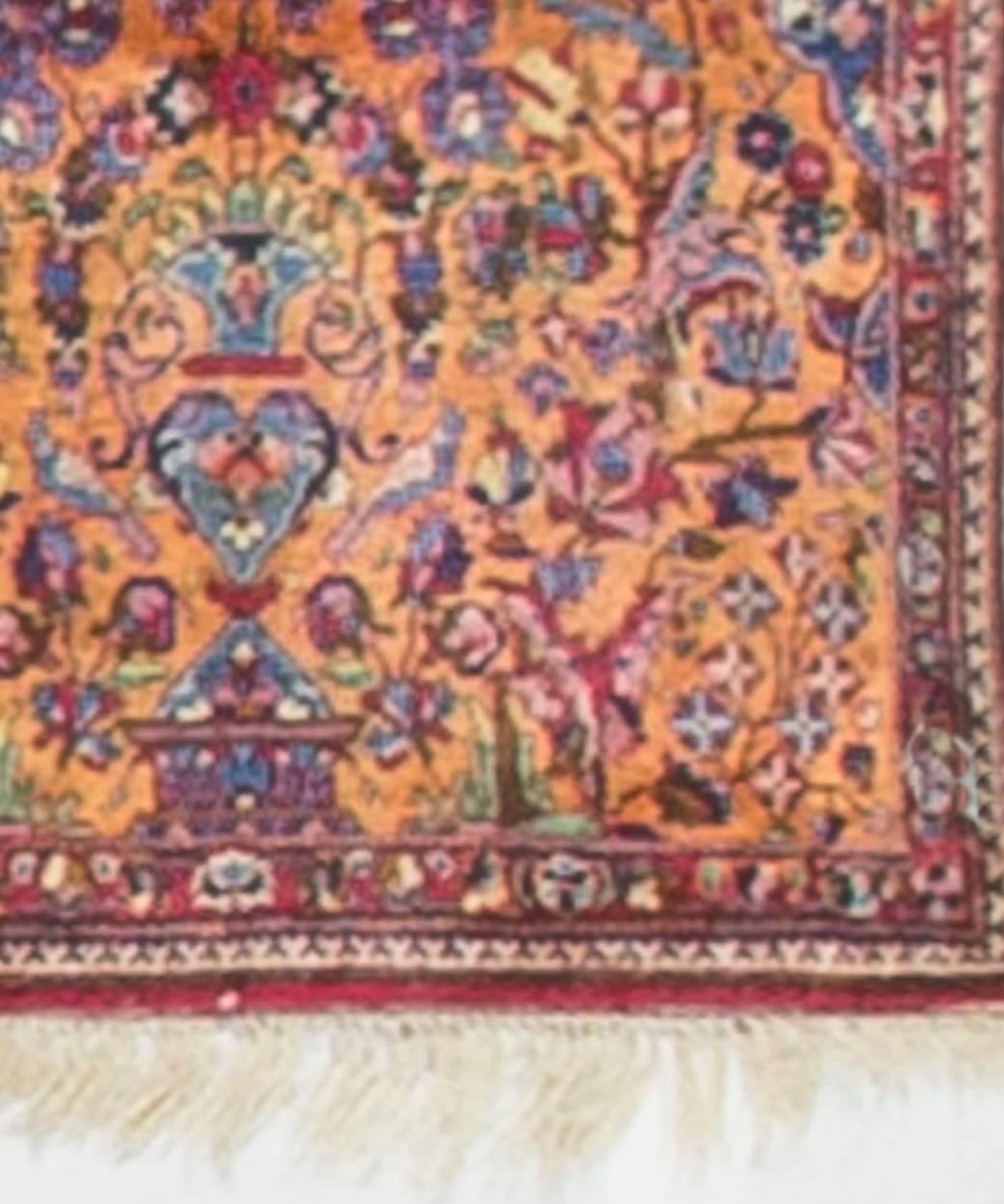 Altpersischer Seiden-Tabriz-Teppich:: um 1940 (Persisch) im Angebot