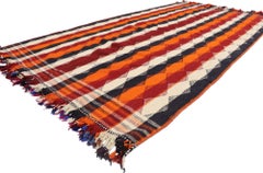 Vintage Persian Striped Kilim Rug