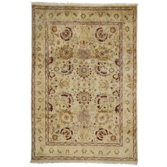 Retro Persian Style Area Rug with Traditional Vase Design