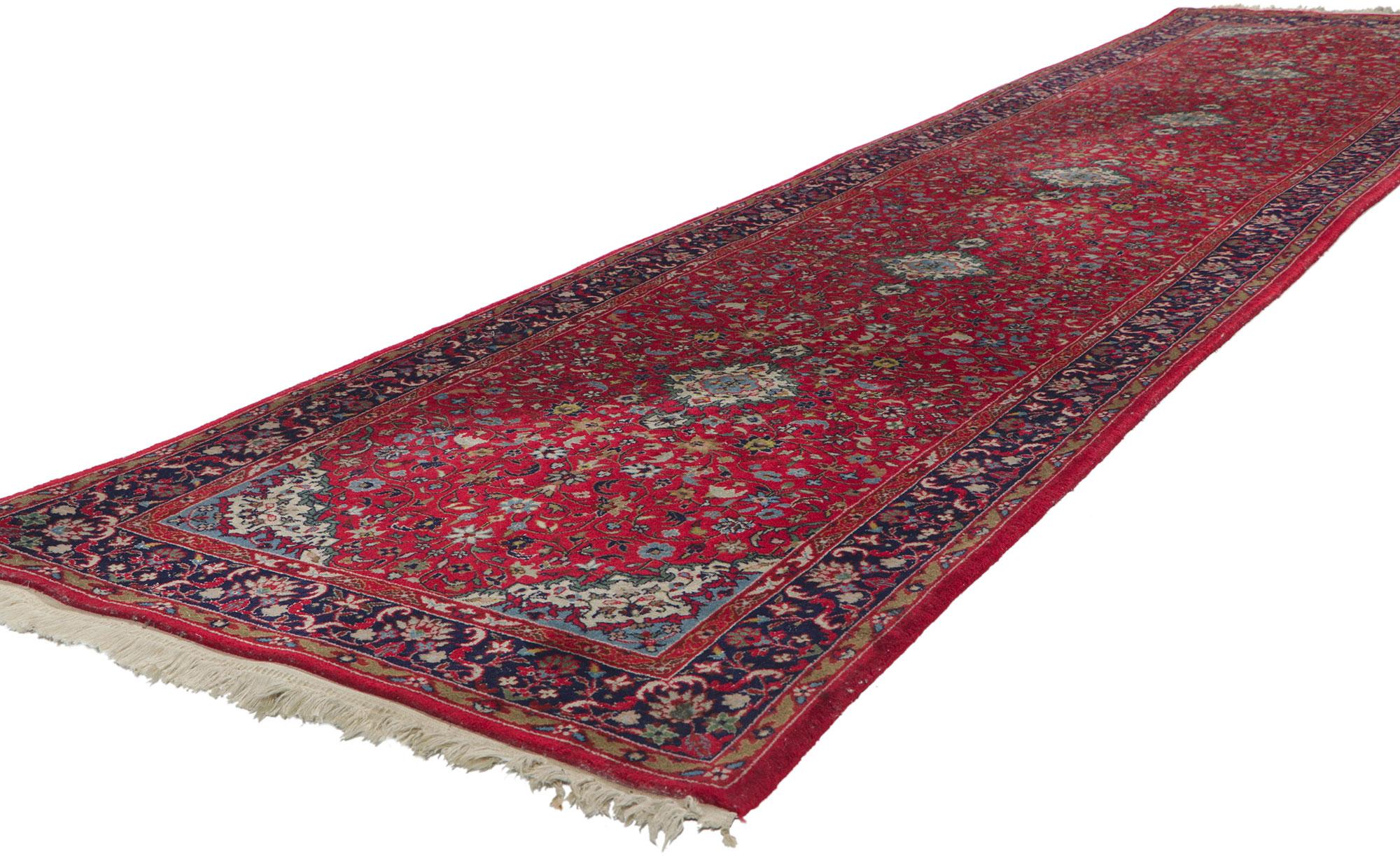 78299 vintage Persian style Chinese silk-wool Runner, Measures: 02'06 x 10'08.