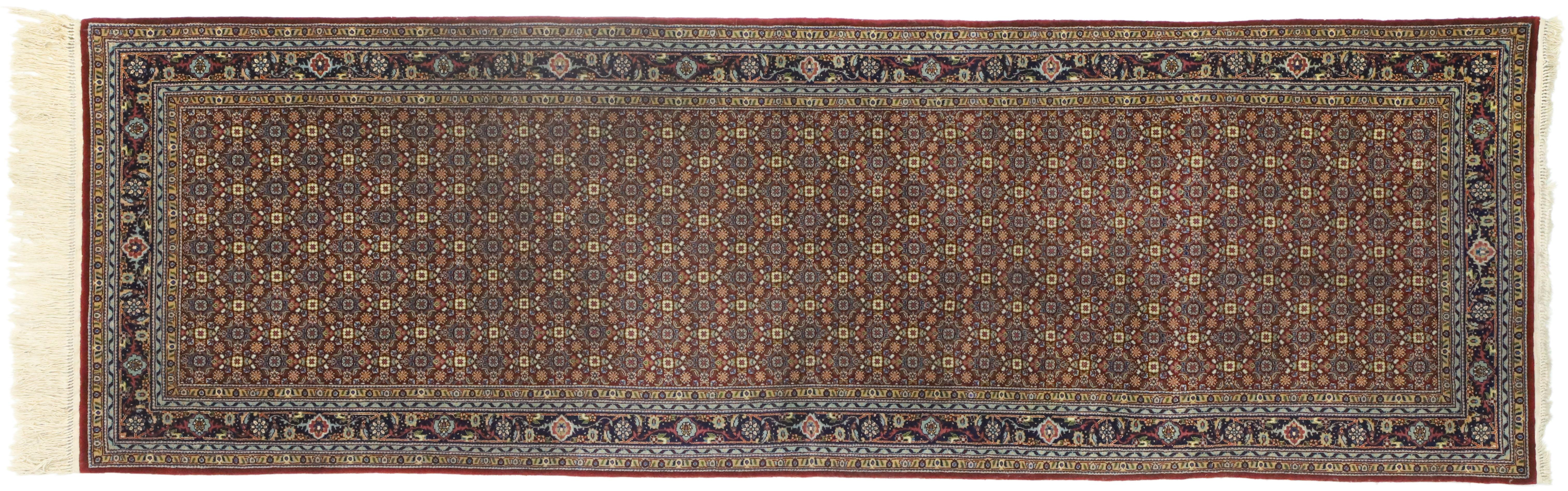 Vintage Persian Style Hallway Runner with Tabriz Design For Sale 4