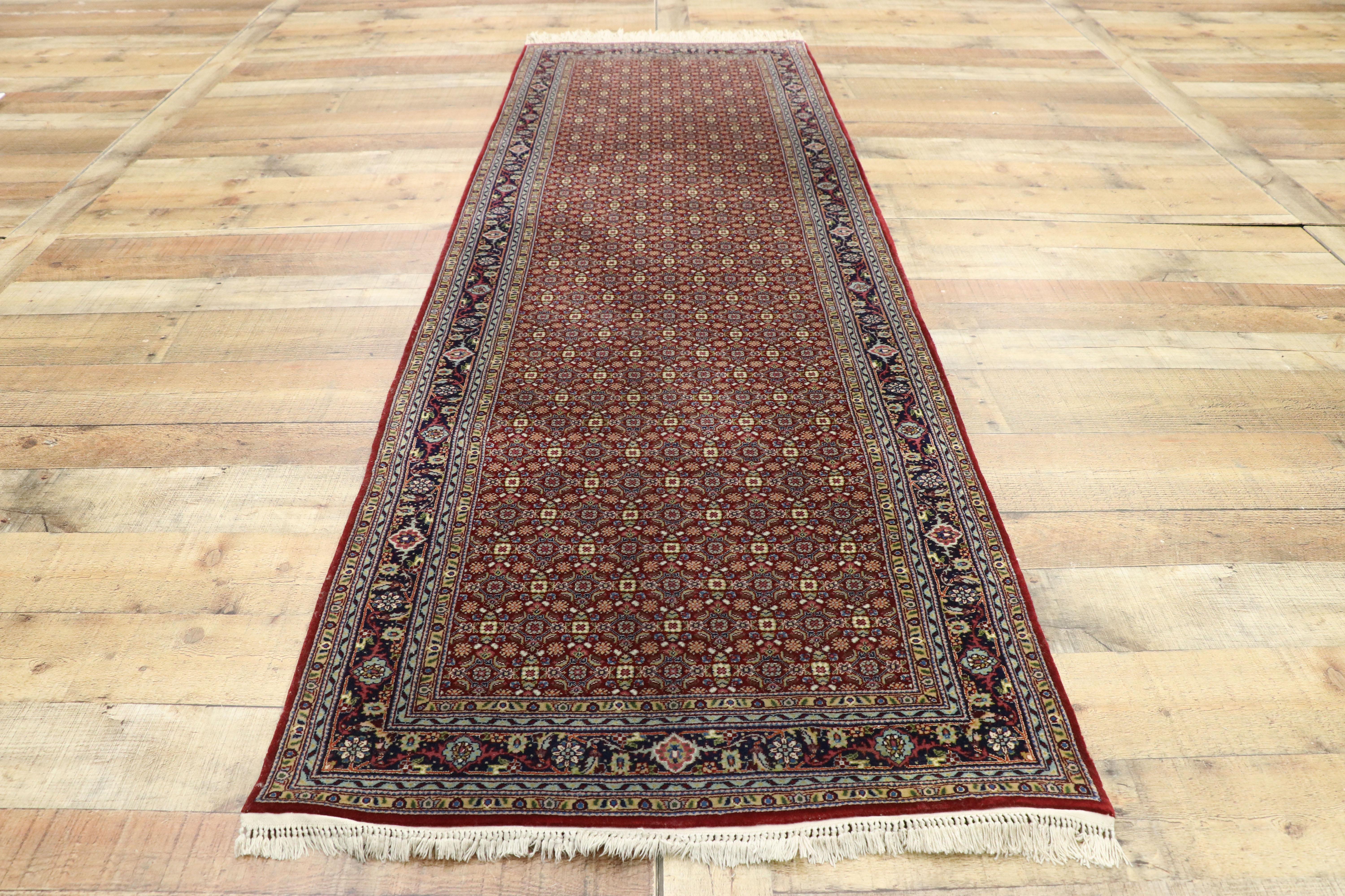 20th Century Vintage Persian Style Hallway Runner with Tabriz Design For Sale