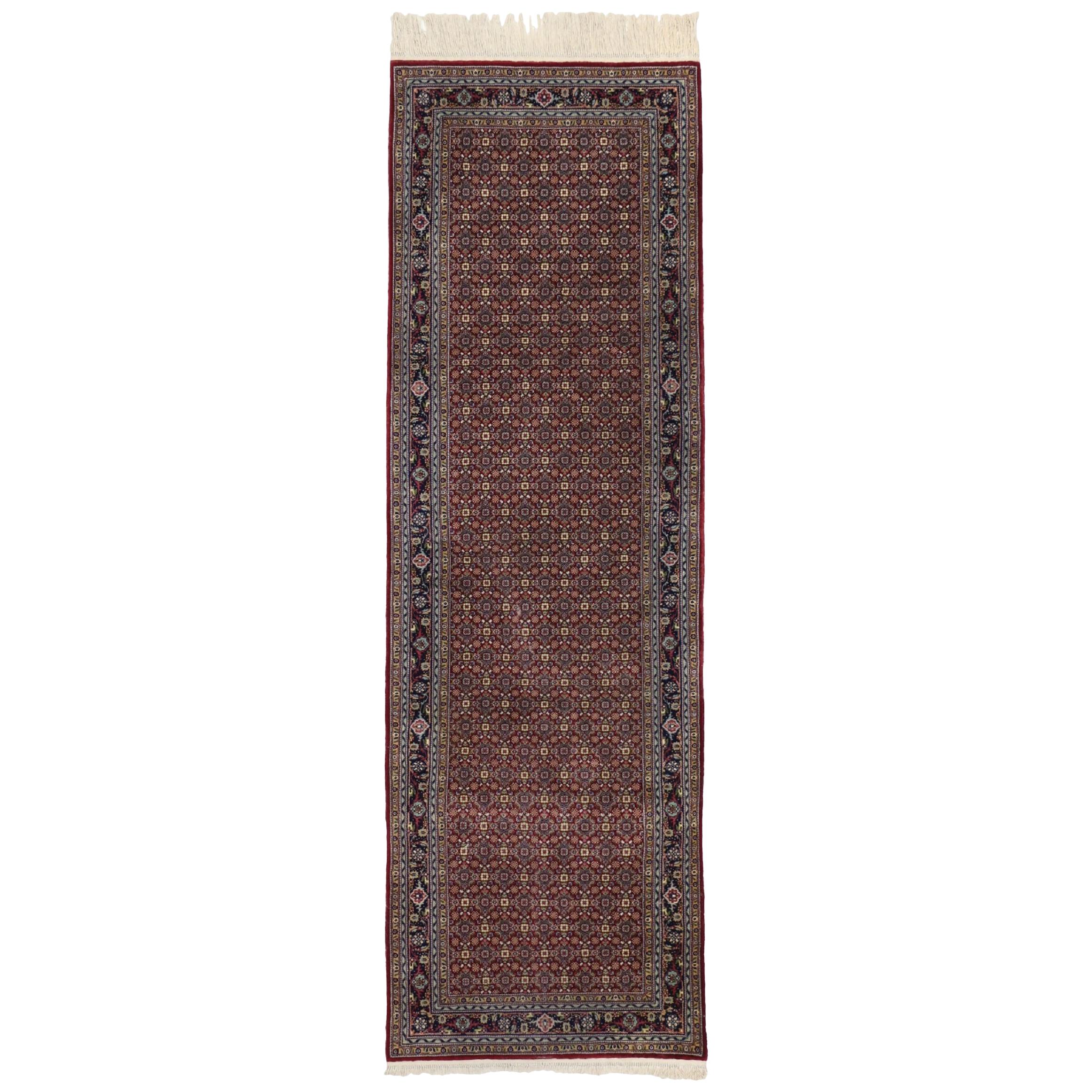 Tapis de couloir de couloir vintage de style persan avec motif Tabriz