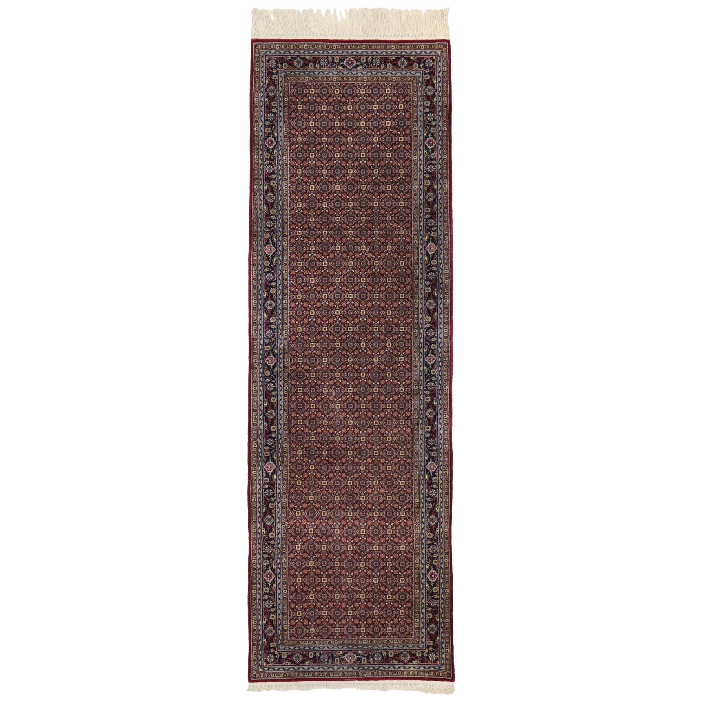 Vintage Persian Style Hallway Runner with Tabriz Design For Sale