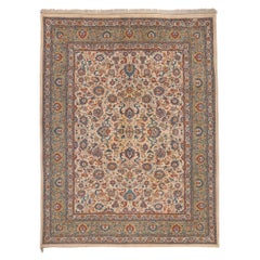 Indischer Tabriz-Teppich im Vintage-Stil, traditionelle Sensibilität trifft auf zeitlose Eleganz