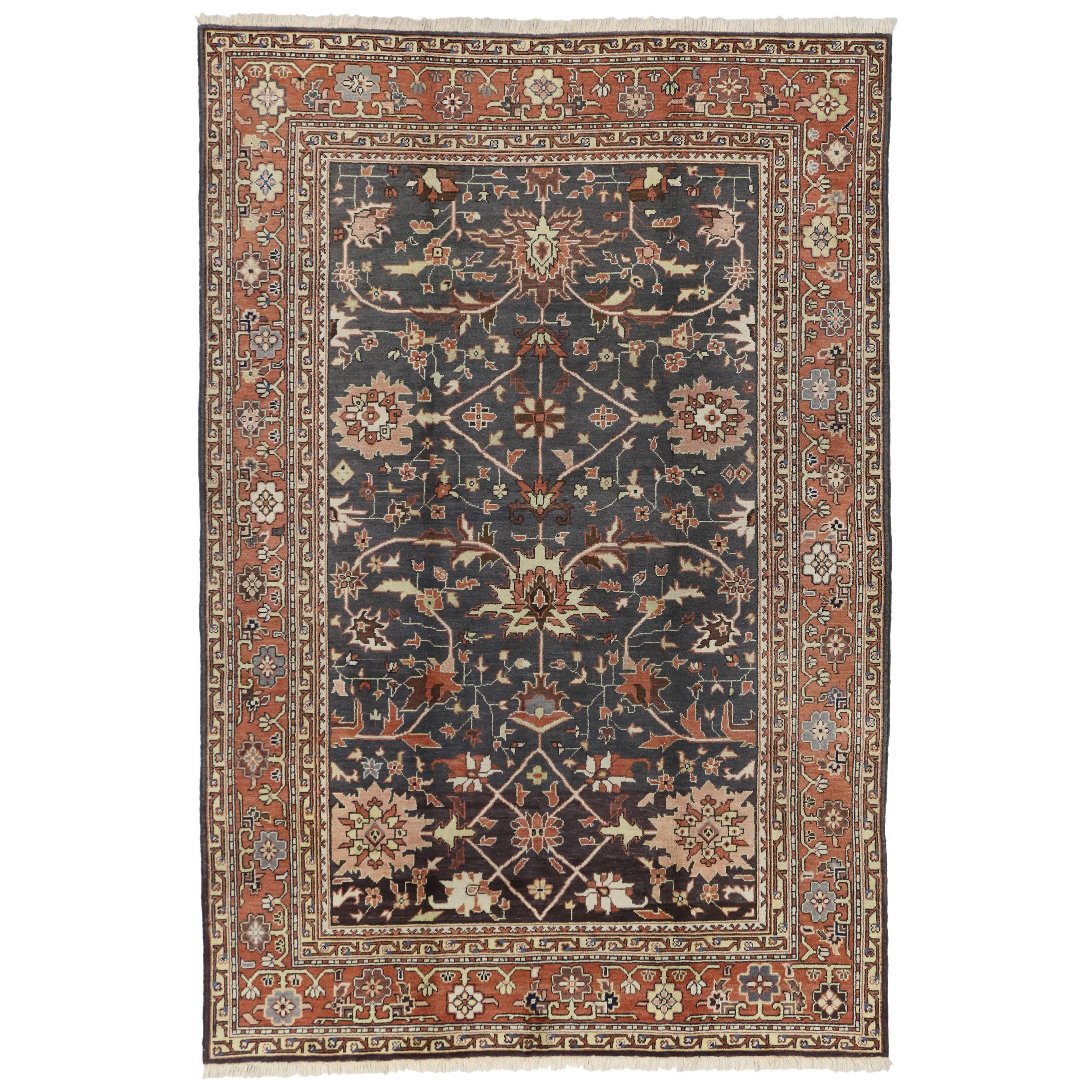 Vintage Persian Style Rug with Tradition Modern Design For Sale