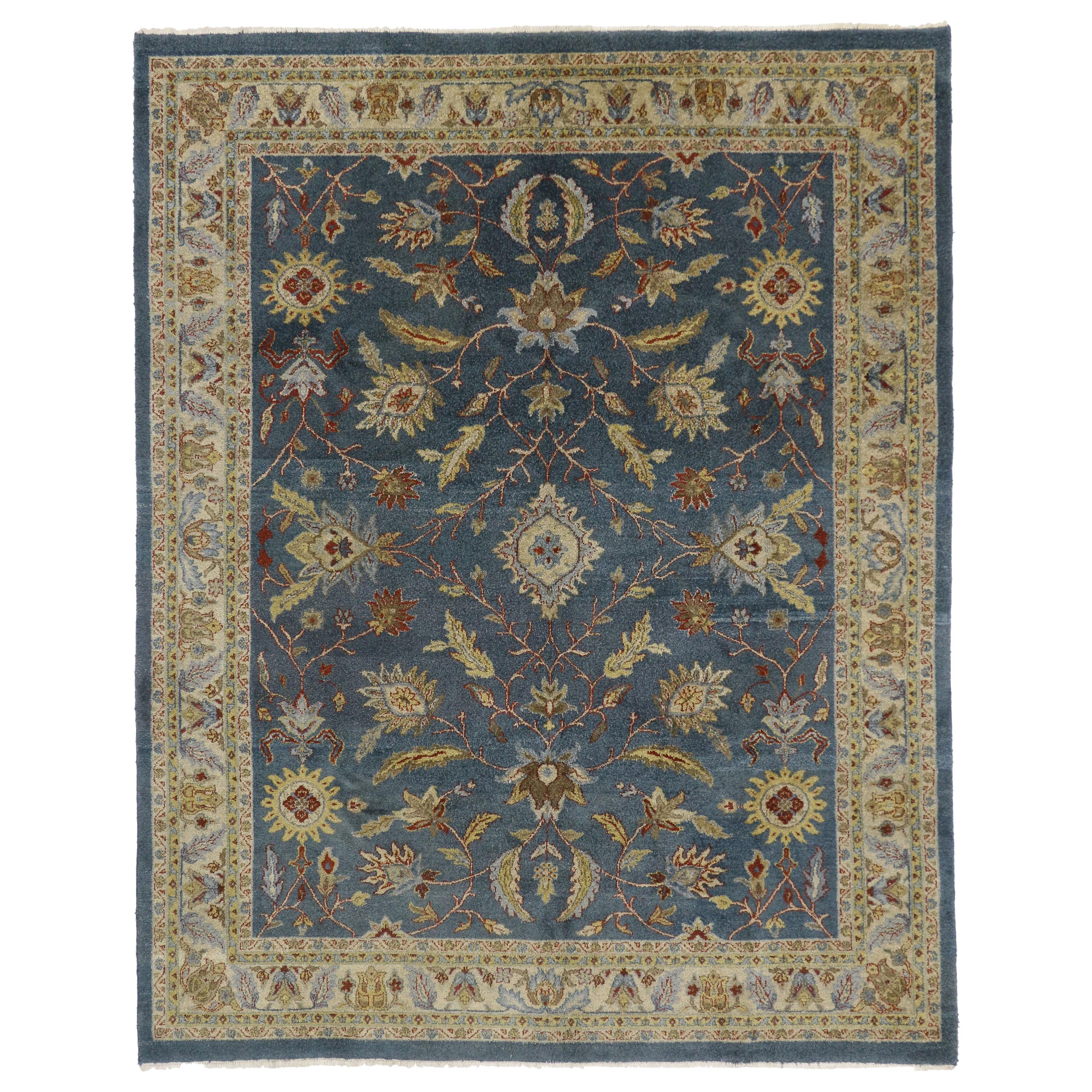 Vintage Persian Style Rug with Traditional Mahal Design