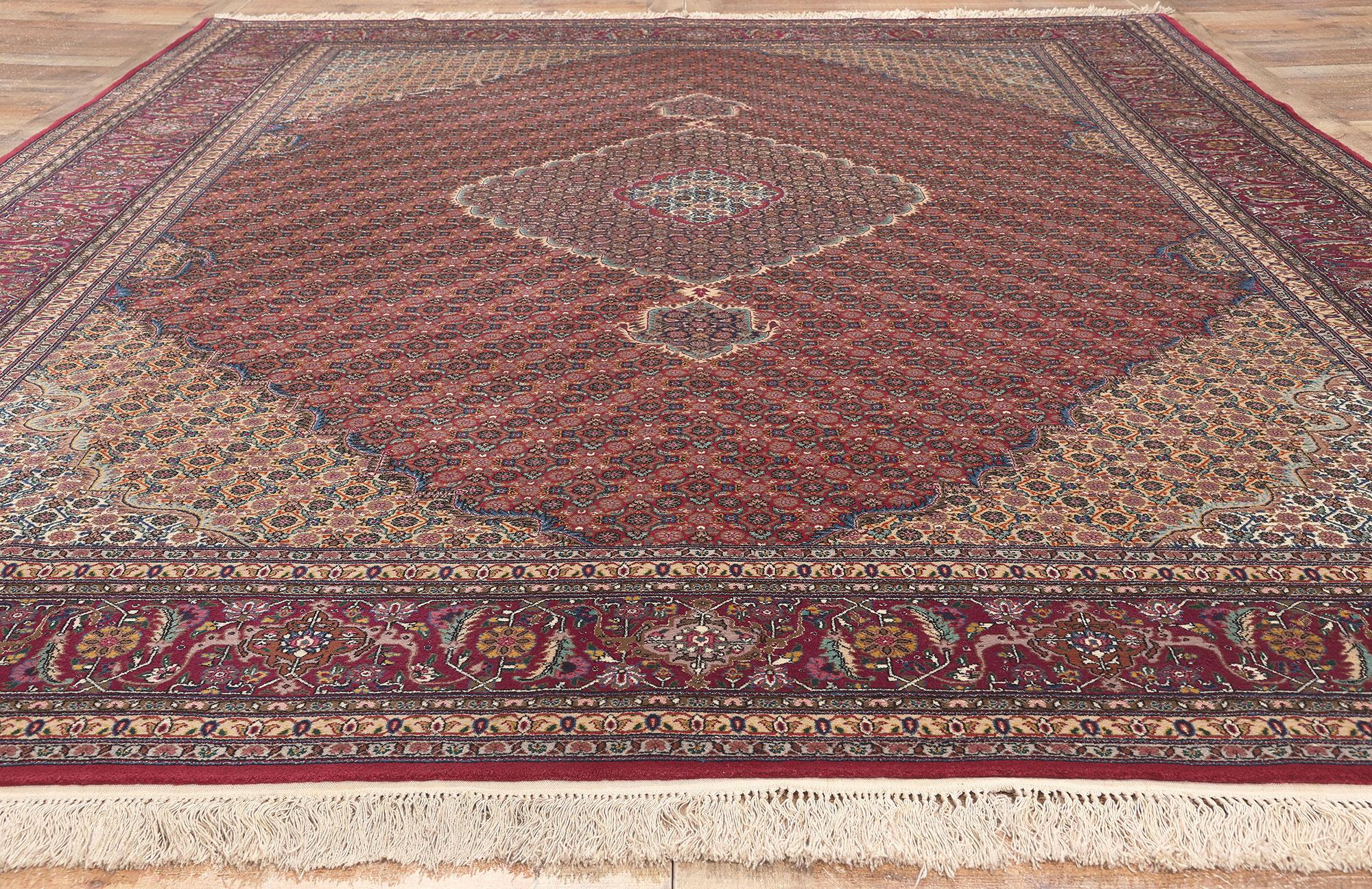 Vintage Chinese Tabriz Wool and Silk Rug For Sale 3