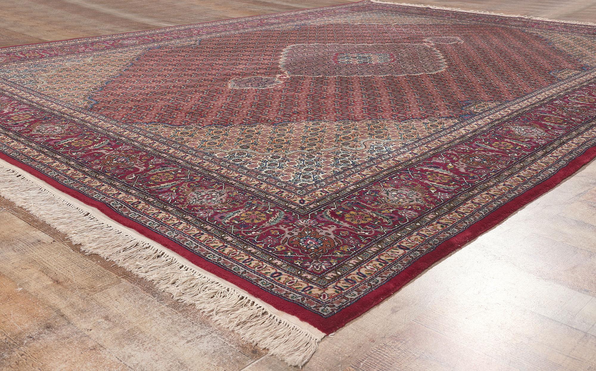 Vintage Chinese Tabriz Wool and Silk Rug For Sale 2