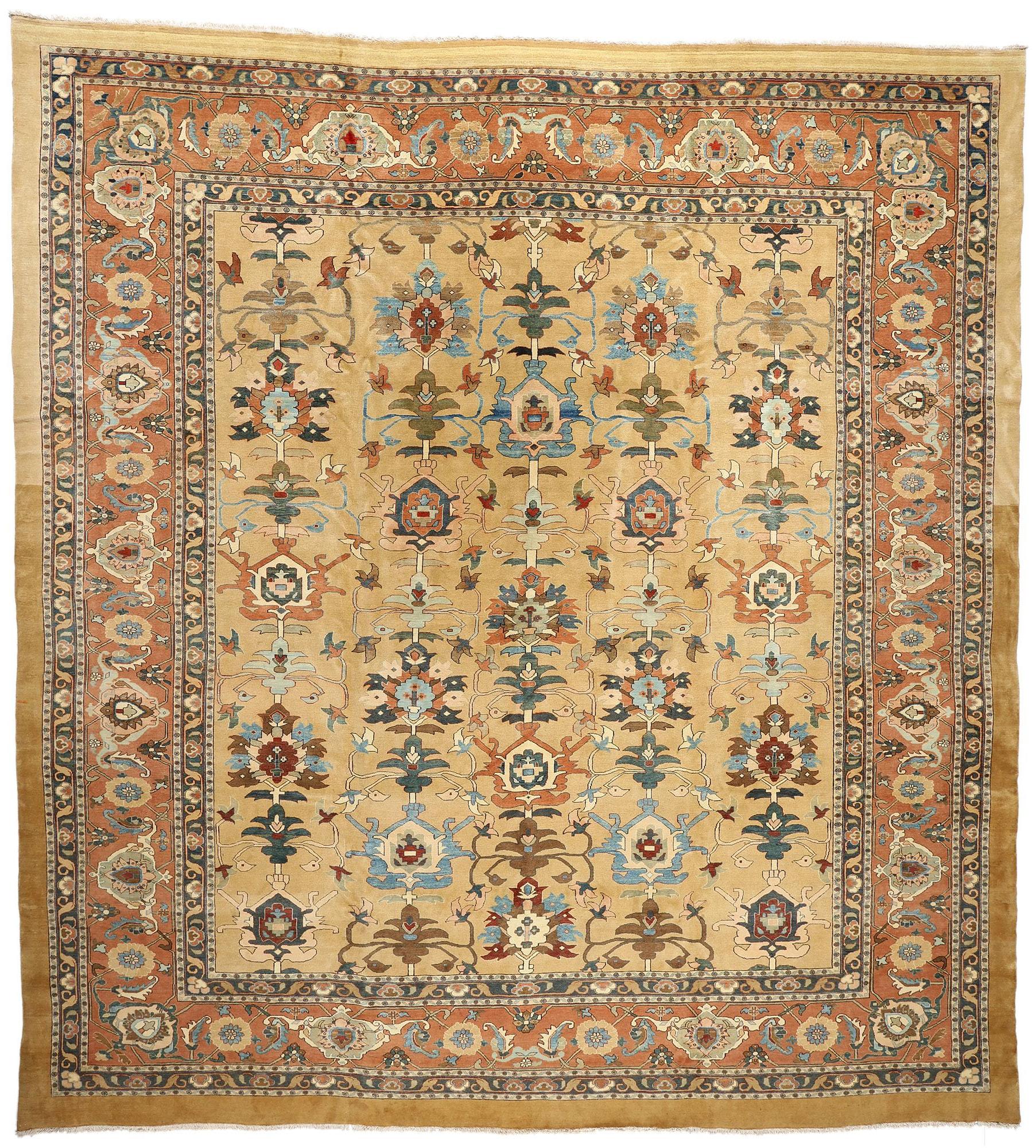 Zeitgenössischer persischer Sultanabad-Teppich mit traditionellem Stil im Angebot 2