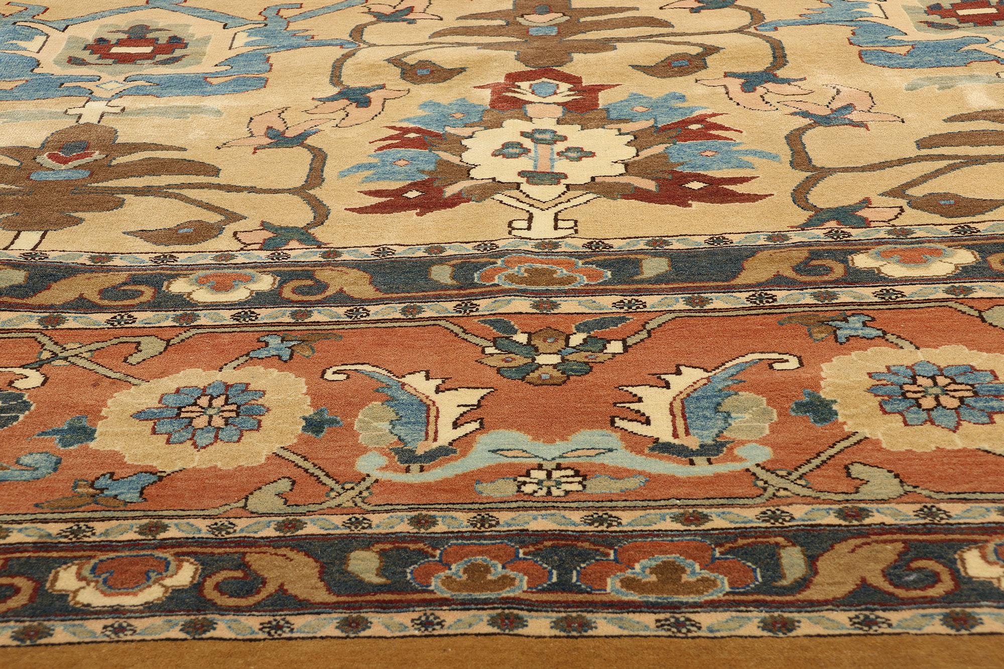 Zeitgenössischer persischer Sultanabad-Teppich mit traditionellem Stil (Handgeknüpft) im Angebot