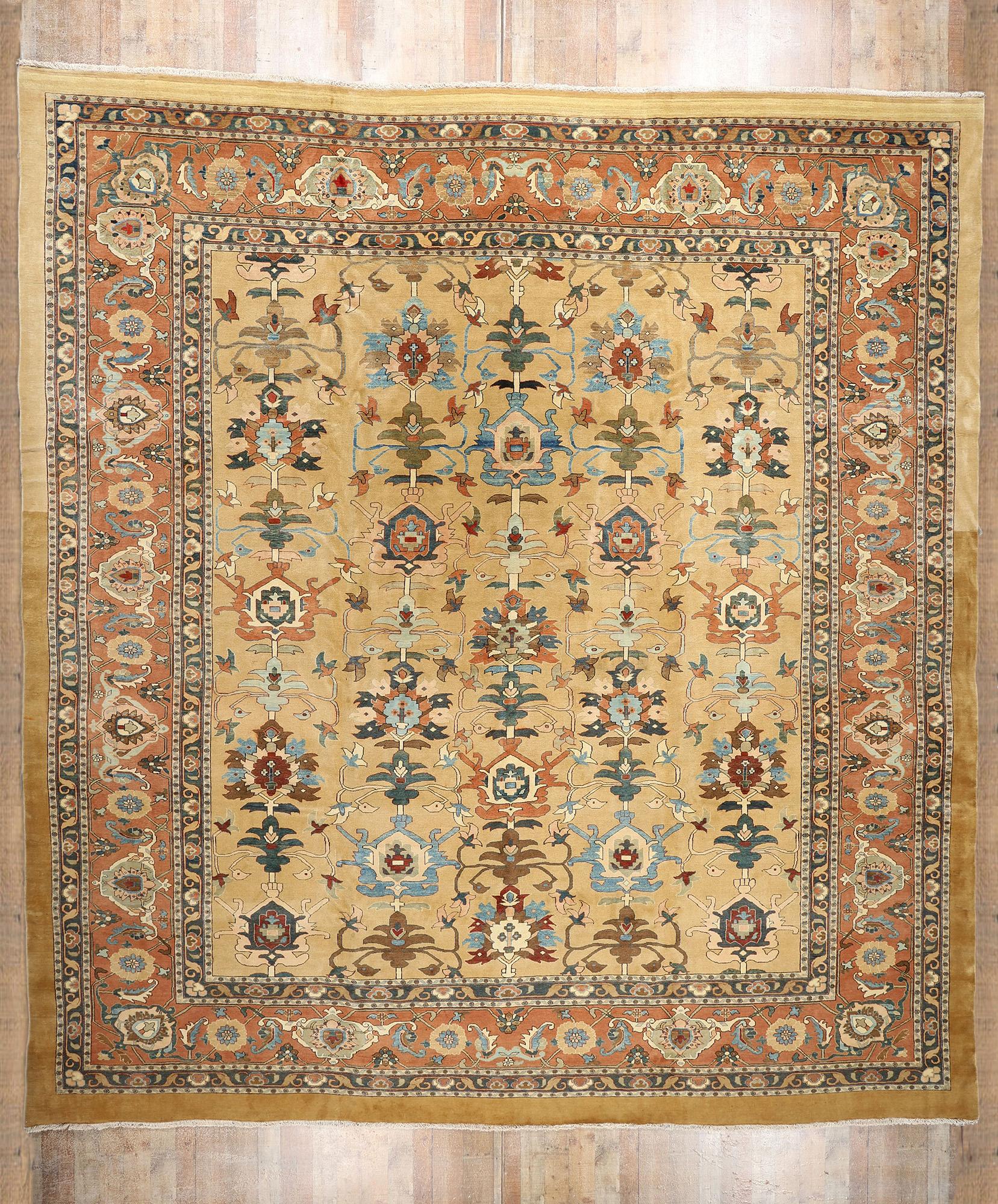 Zeitgenössischer persischer Sultanabad-Teppich mit traditionellem Stil im Angebot 1