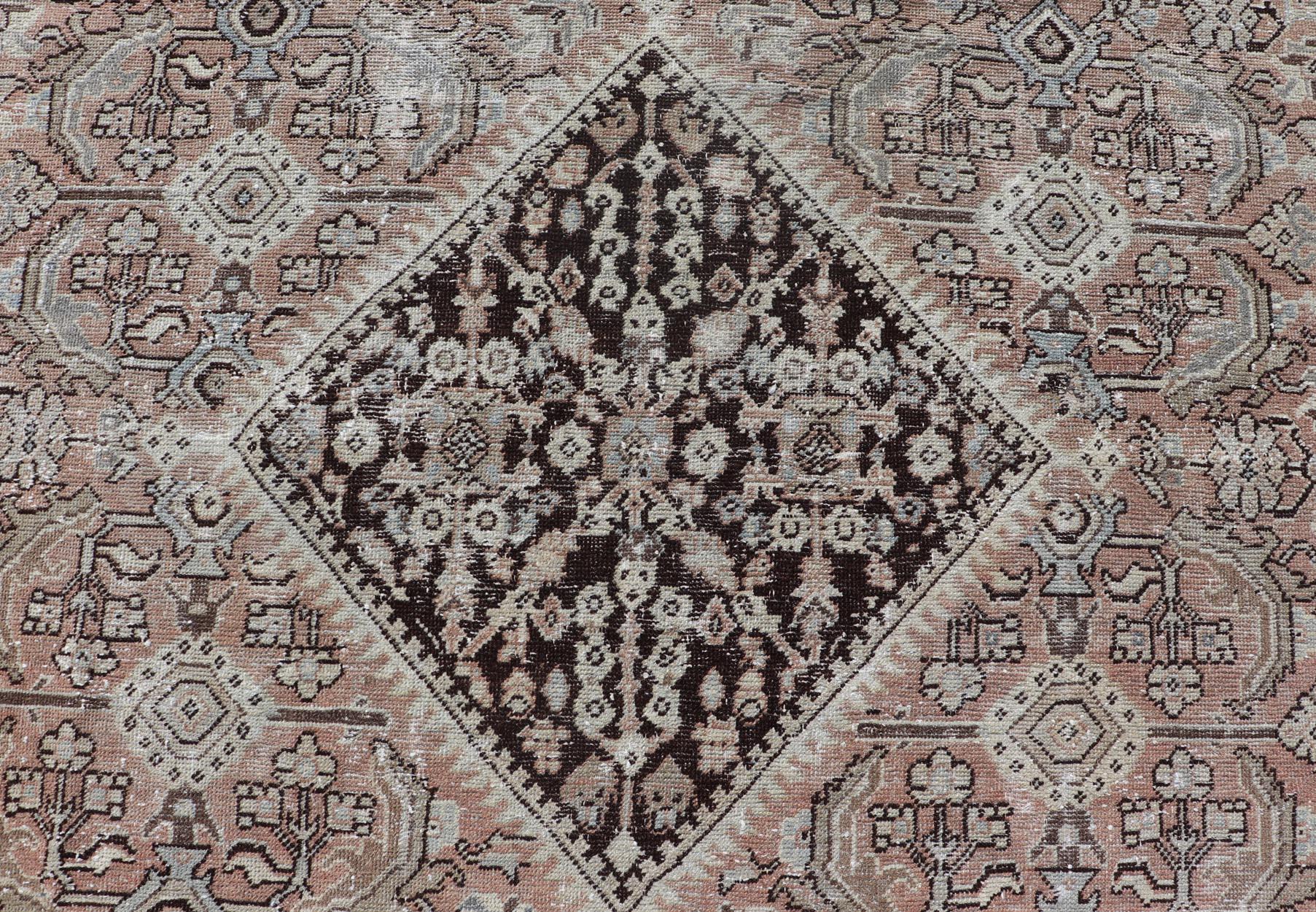 Persischer Sultanabad-Mahal-Teppich mit Sub-Geometric-Diamant im Angebot 5