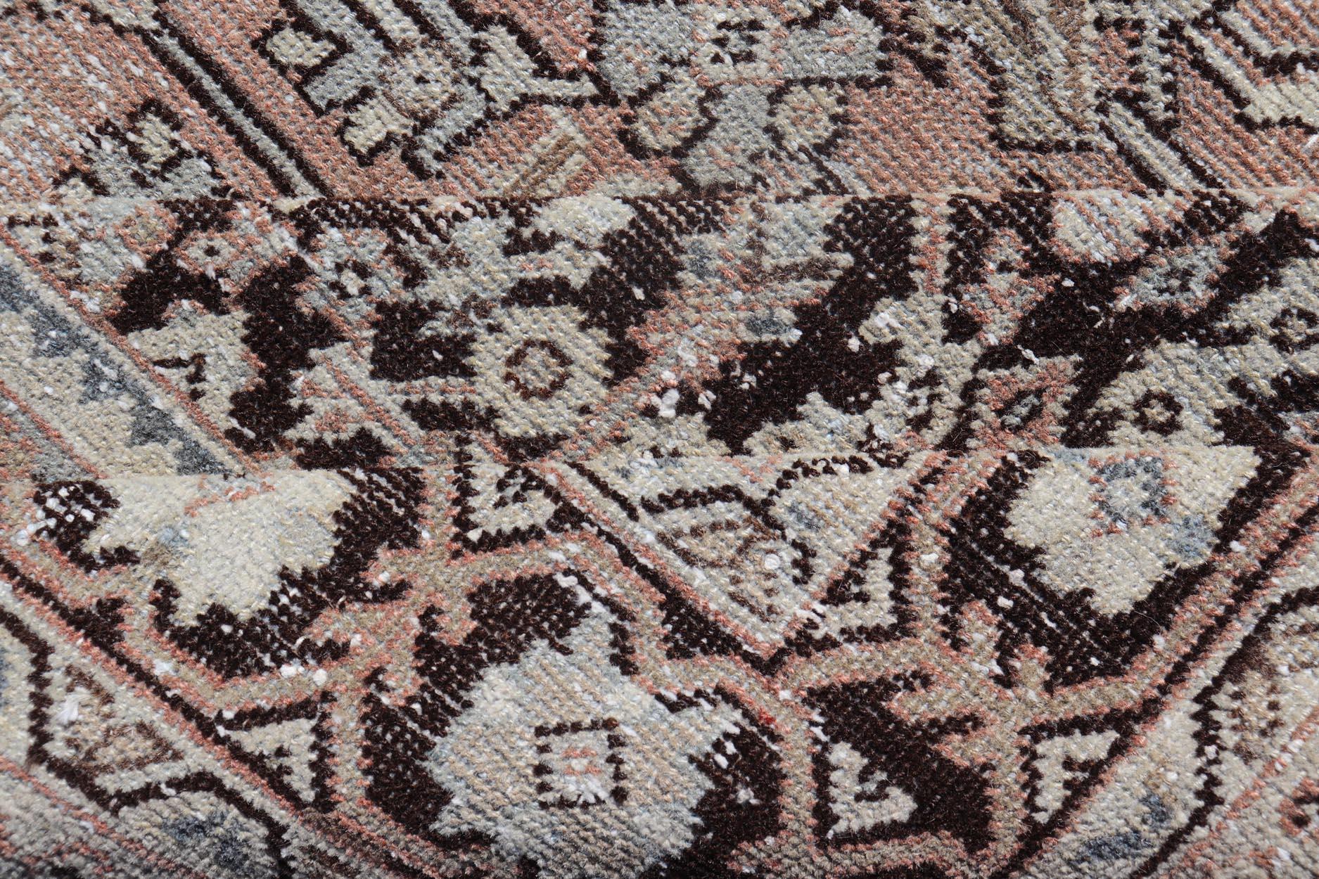 Persischer Sultanabad-Mahal-Teppich mit Sub-Geometric-Diamant im Angebot 8