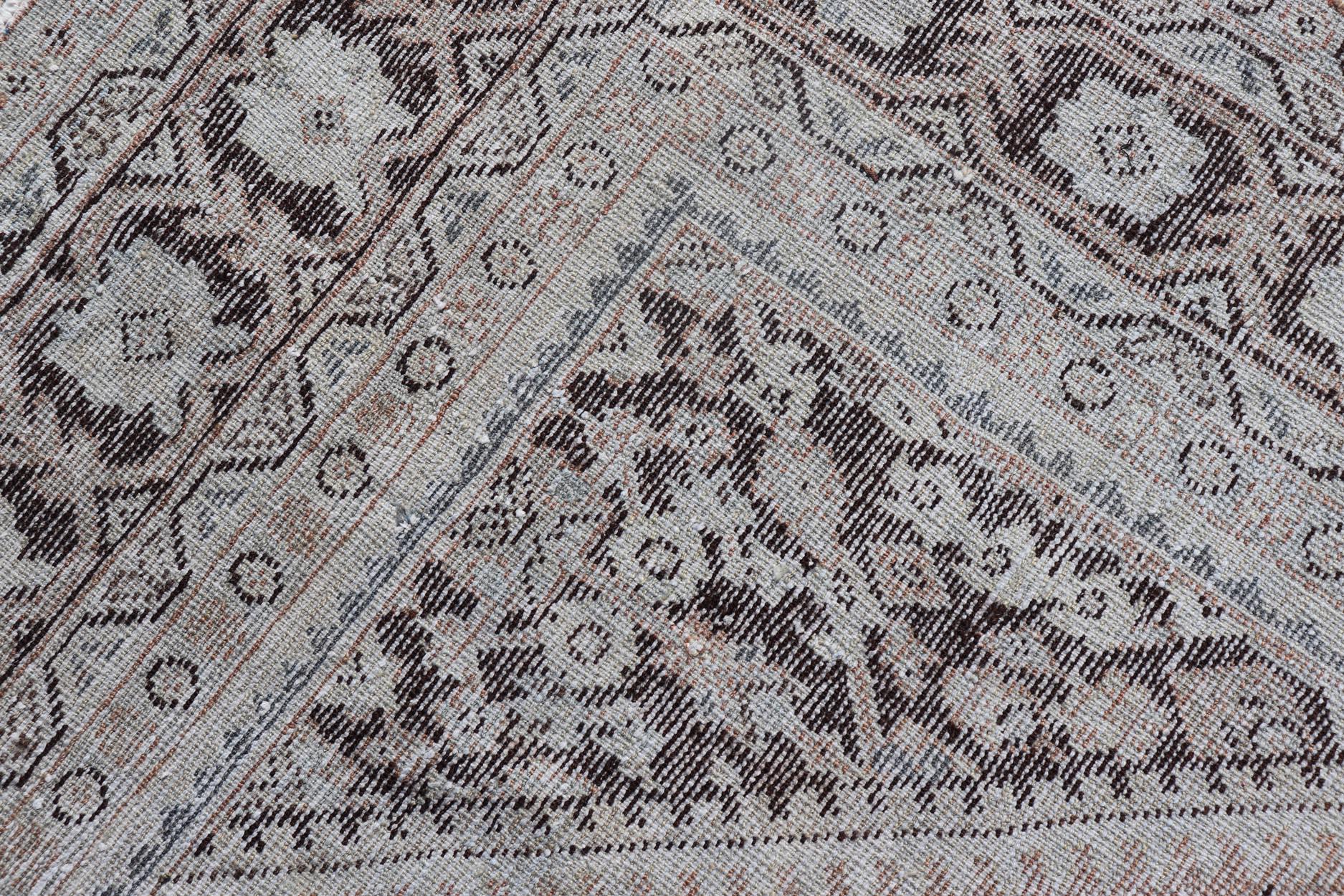 Persischer Sultanabad-Mahal-Teppich mit Sub-Geometric-Diamant im Angebot 9
