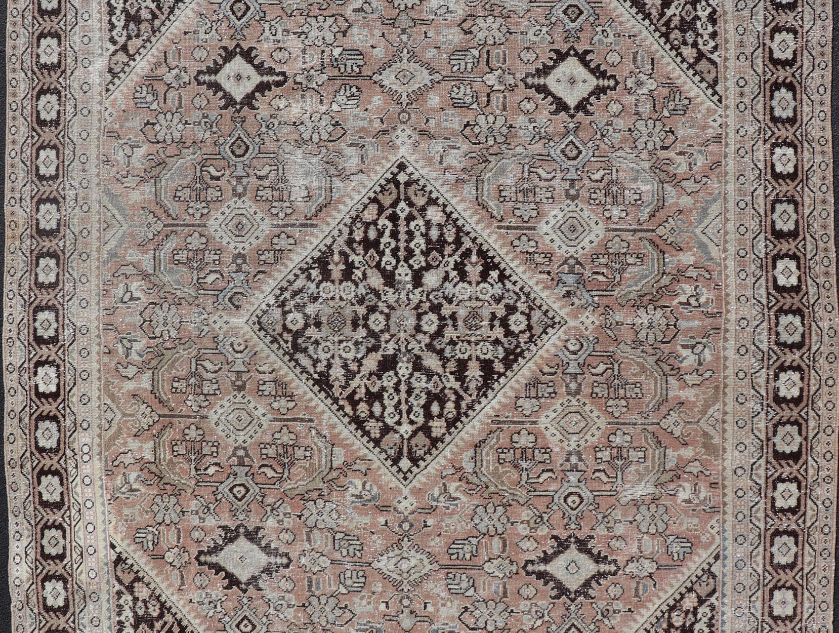 Persischer Sultanabad-Mahal-Teppich mit Sub-Geometric-Diamant im Angebot 1