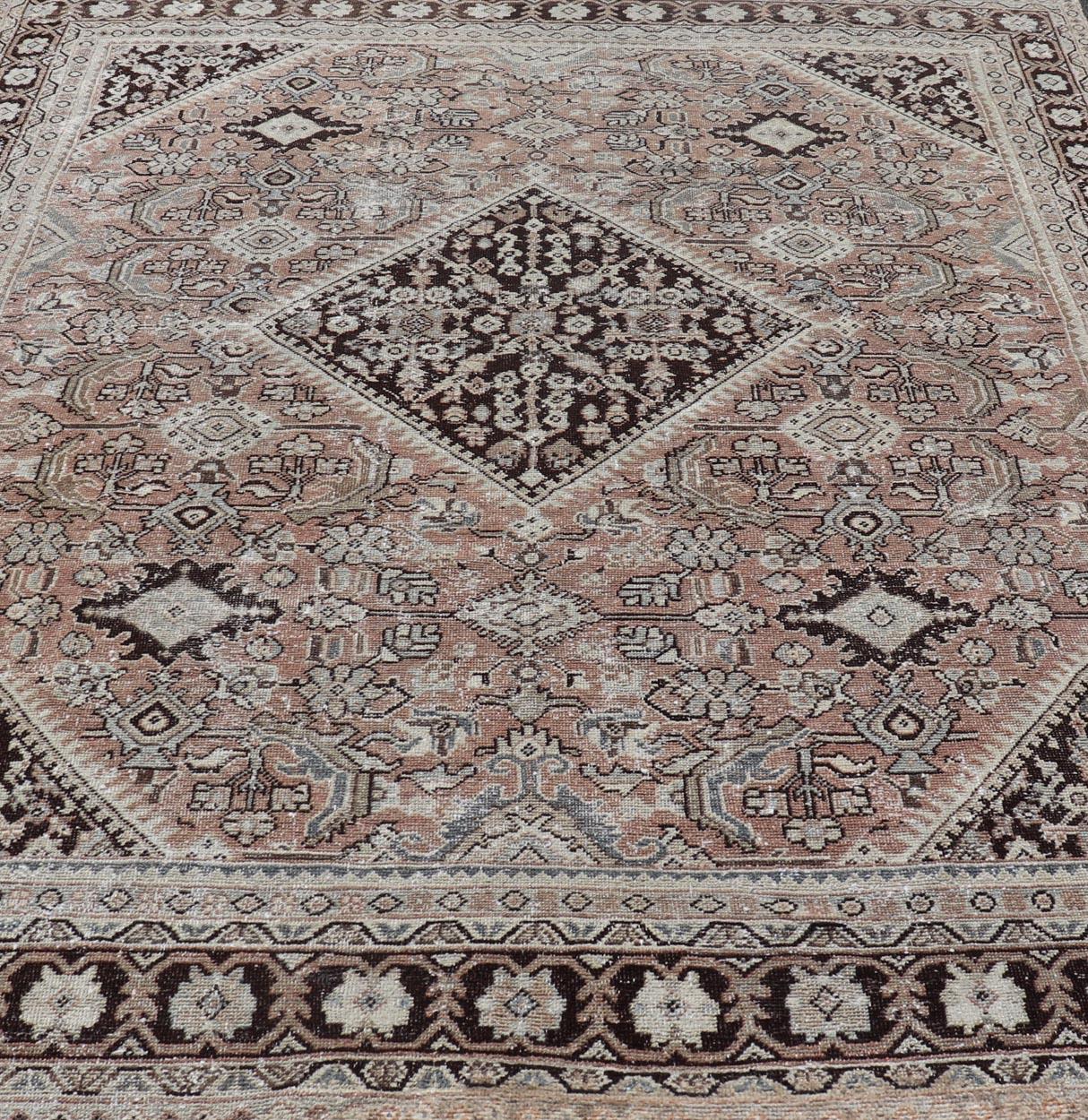 Persischer Sultanabad-Mahal-Teppich mit Sub-Geometric-Diamant im Angebot 3