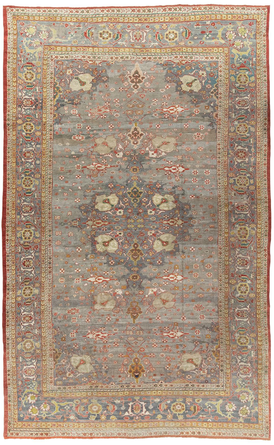 Vintage Persian Sultanabad rug 11'4 x 17'9. “Sultanabad” is one of those magical Oriental rug types, something to conjure with. There are real Sultanabad's, of which this is one, those moderately coarse carpets woven in the Sultanabad/ Arak