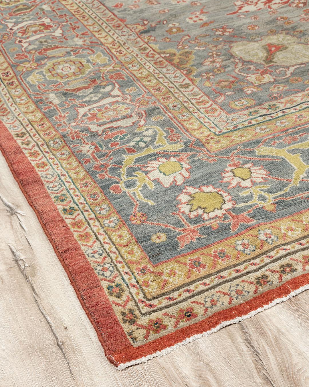 Hand-Knotted Vintage Persian Sultanabad Rug   11'4 x 17'9 For Sale