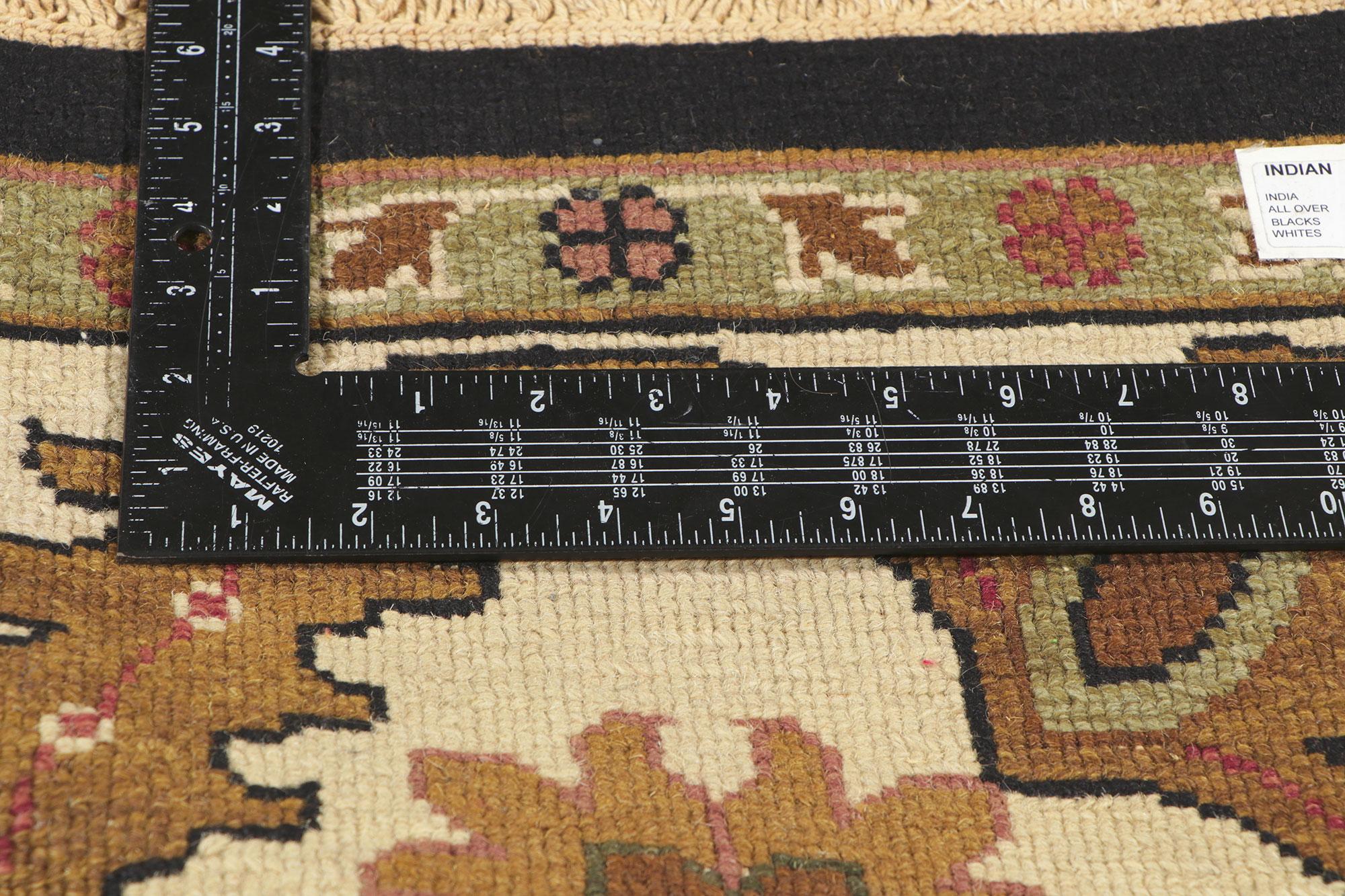 20th Century Vintage Persian Sultanabad Style Indian Rug with Earth-Tone Colors For Sale