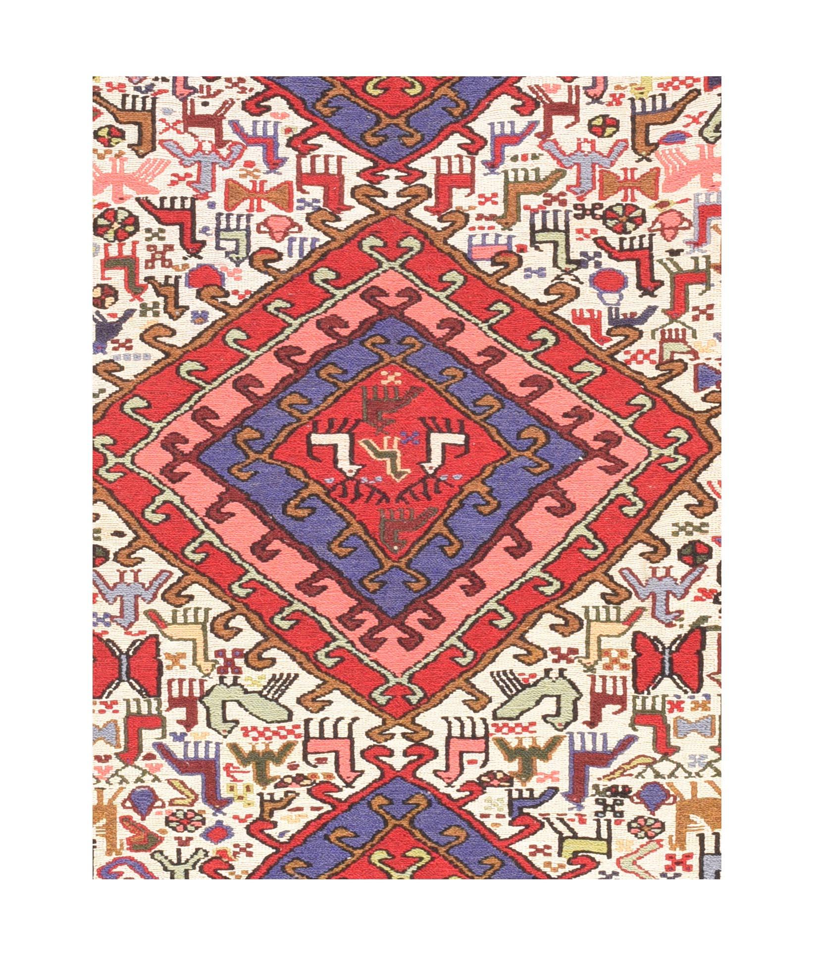 Tappeto persiano vintage Sumak 3'8'' x 6'5'' In condizioni buone in vendita a New York, NY