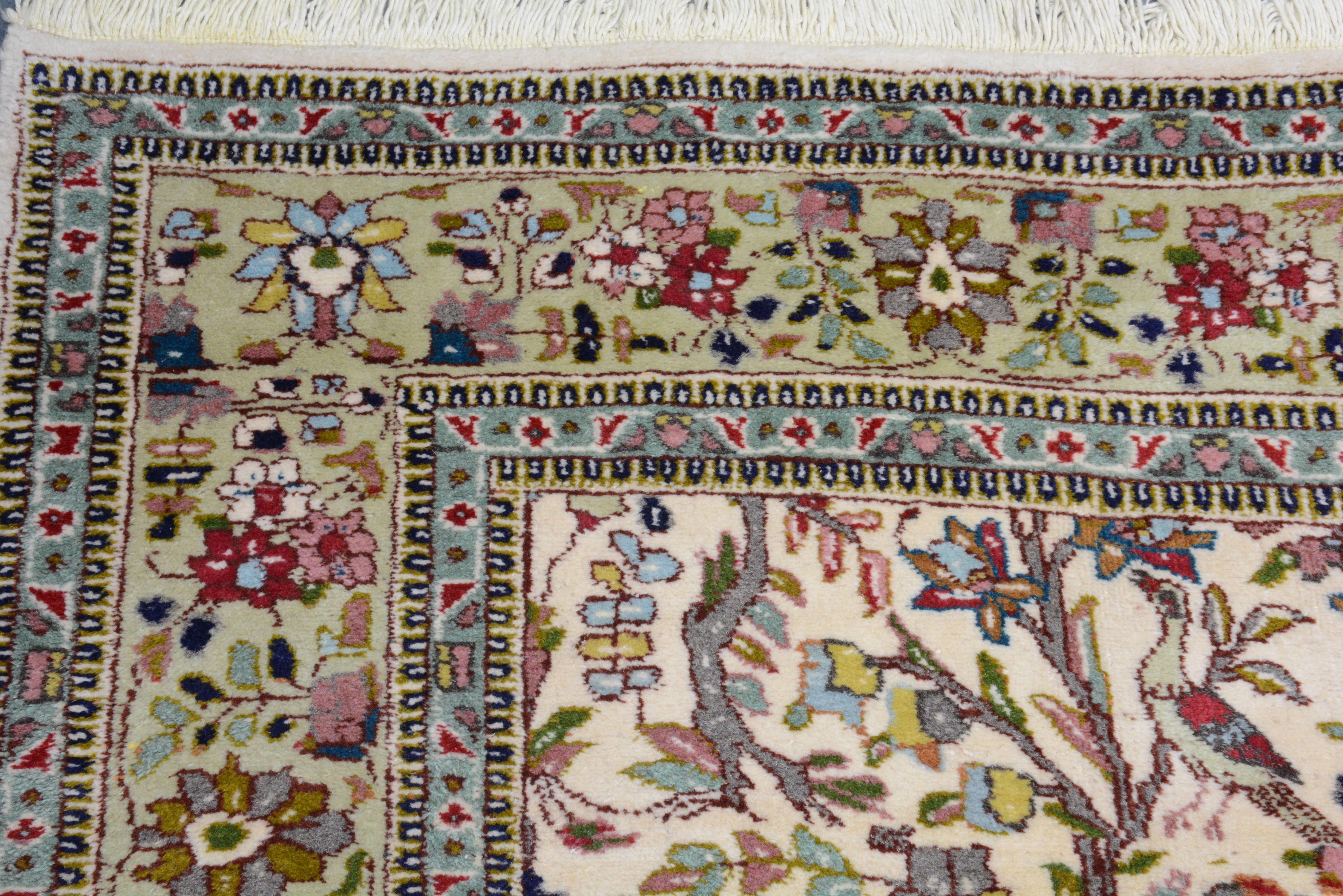 Vintage Persian Taba Tabriz Carpet For Sale 1