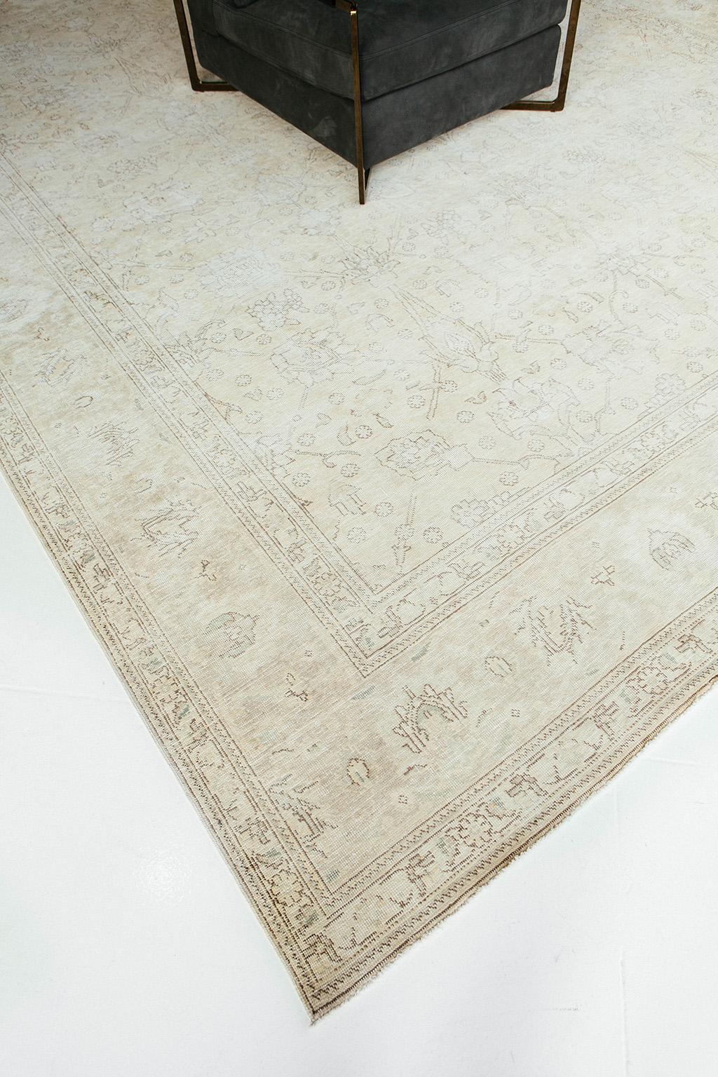 Hand-Knotted Vintage Persian Tabriz 28107 For Sale