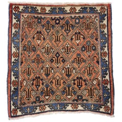 Vintage Persian Tabriz Accent Rug, Perfect for Kitchen, Foyer or Entryway Rug