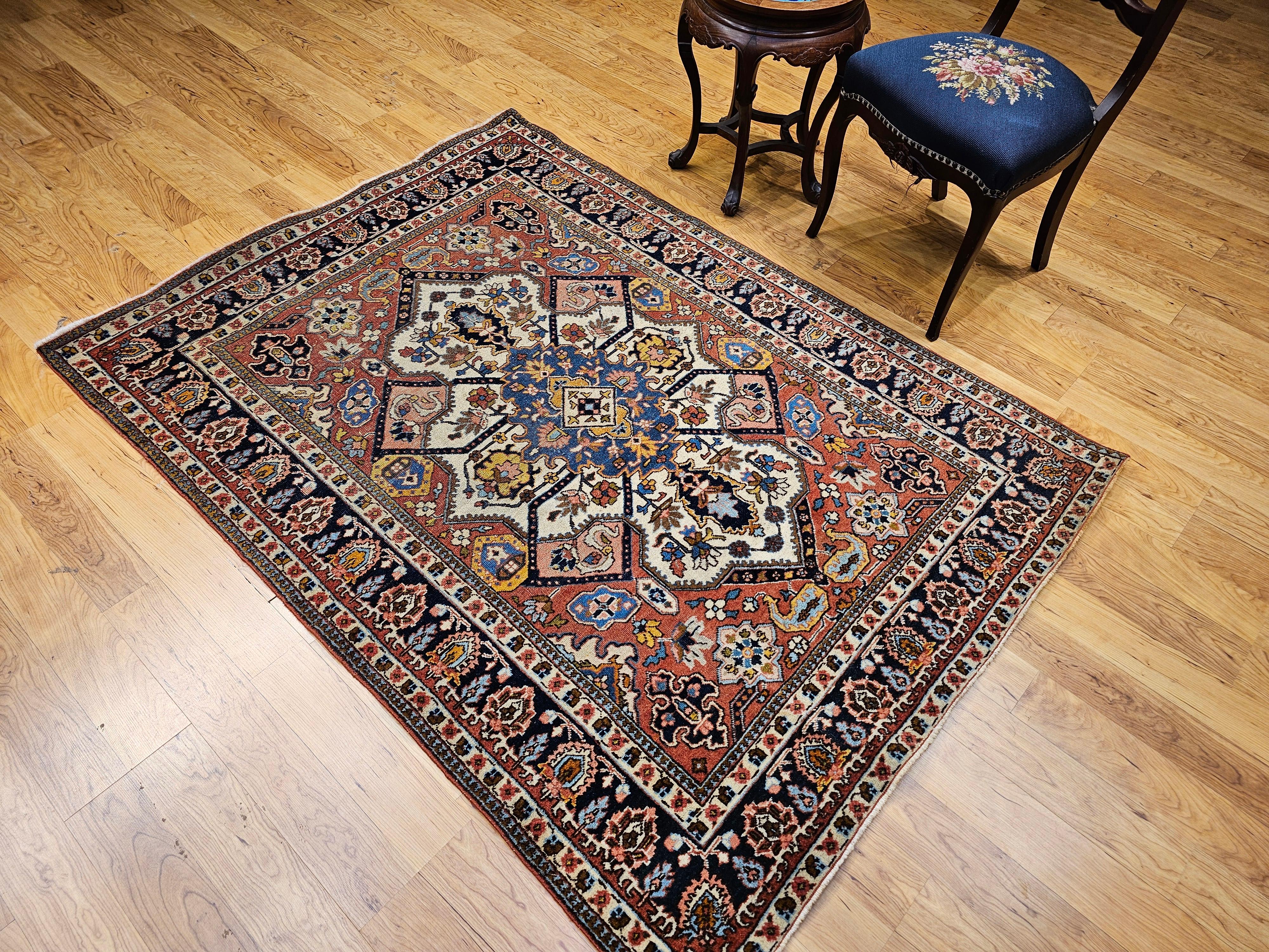 Altpersischer Täbris-Teppich mit Heriz-Serapi-Muster im Angebot 5