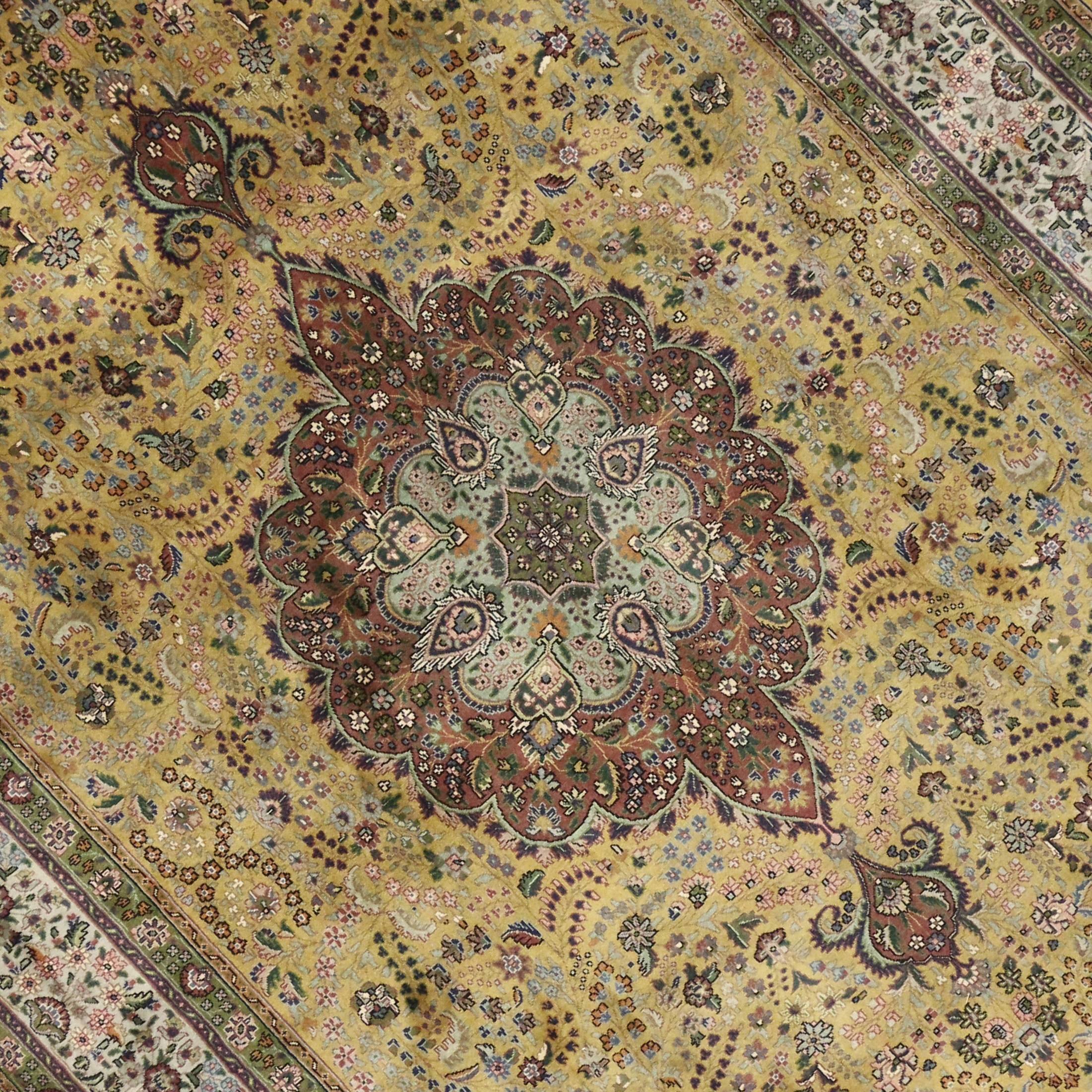 Tappeto persiano d'epoca Tabriz con stile Arabesque Art Nouveau In condizioni ottime in vendita a Dallas, TX