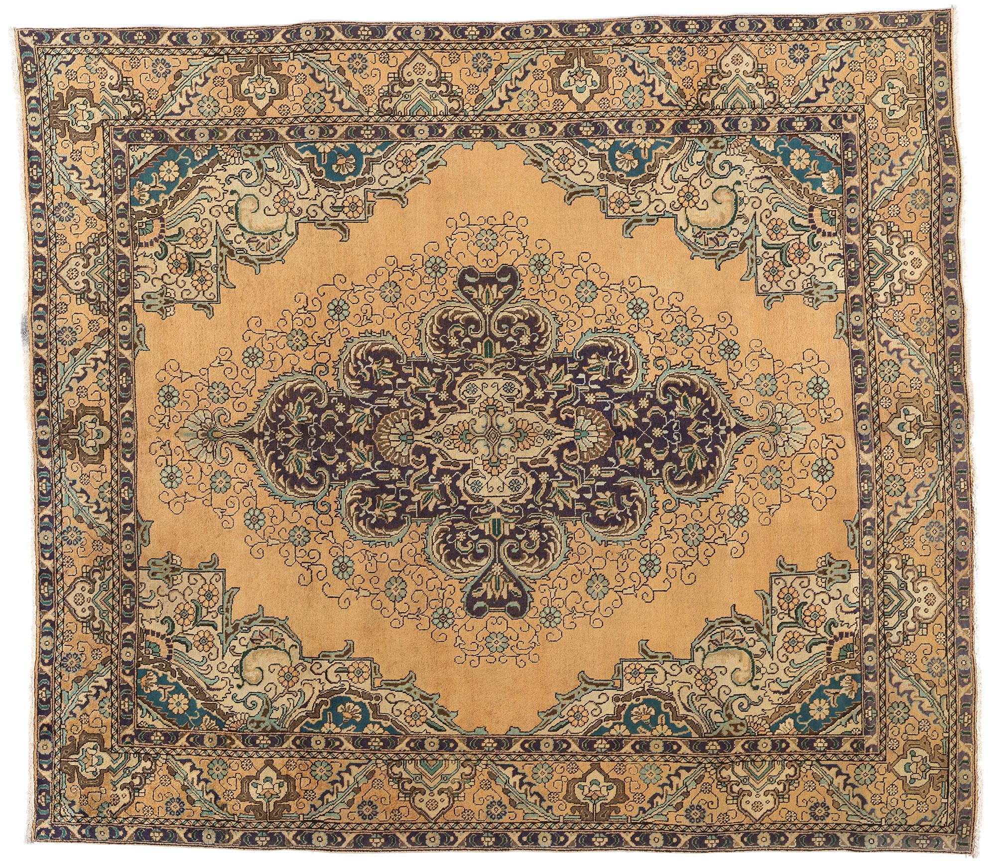 1950's Persian Tabriz Carpet with Traditional Style For Sale 4