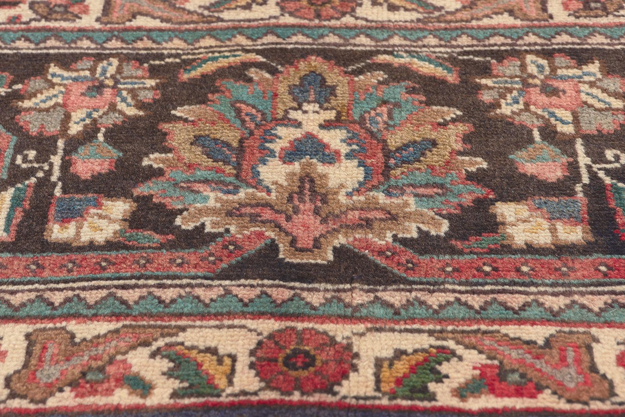 Tapis persan vintage de Tabriz avec style colonial et fédéral traditionnel Bon état - En vente à Dallas, TX