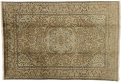 Vintage Earth-Tone Persian Tabriz Rug, 06'05 x 09'05