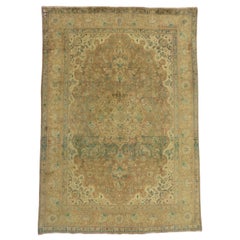 Used Persian Tabriz Area Rug with Traditional Style