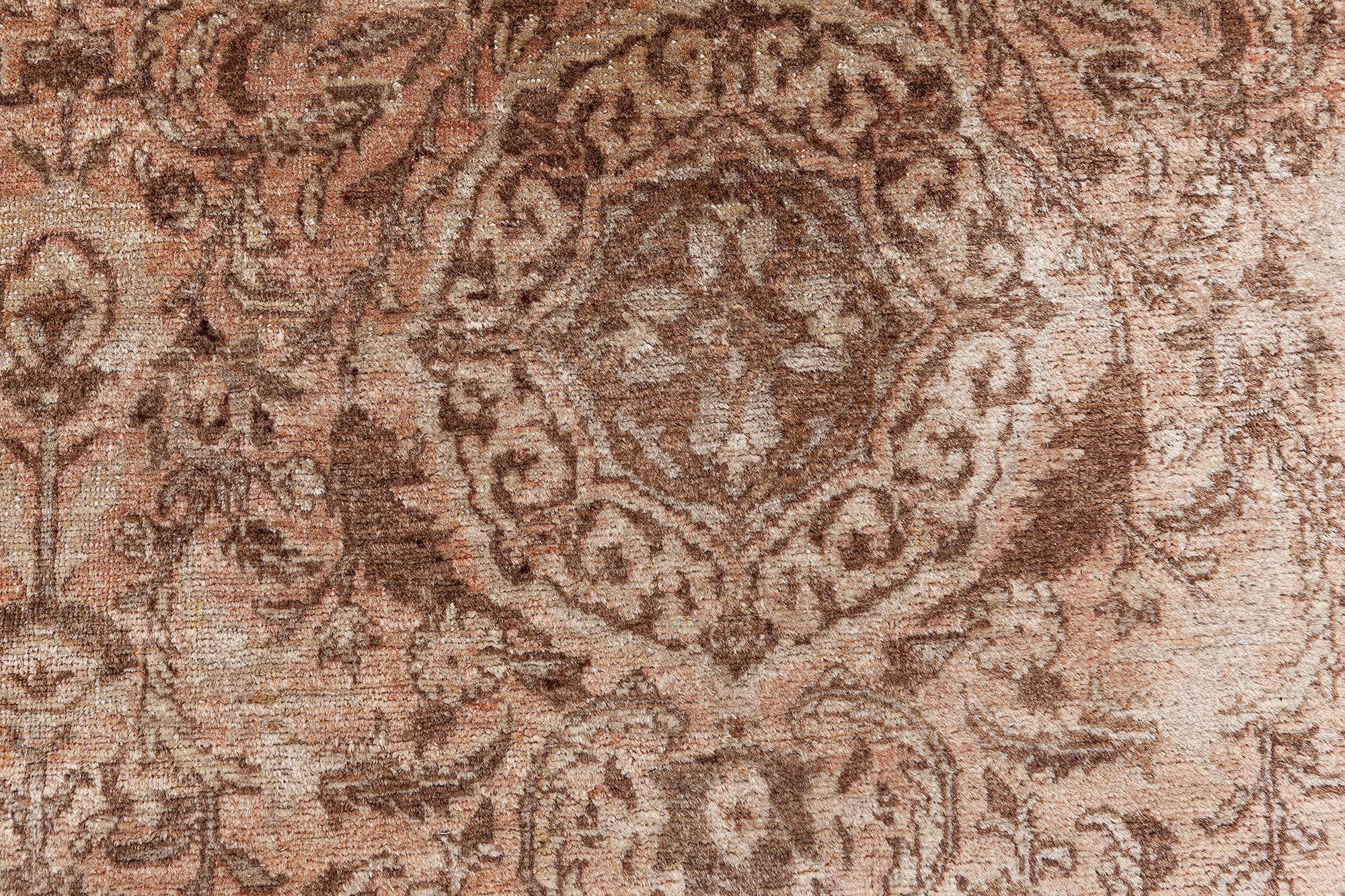 Doris Leslie Blau Vintage Persisch Tabriz Brown Handmade Wool Rug im Angebot 4