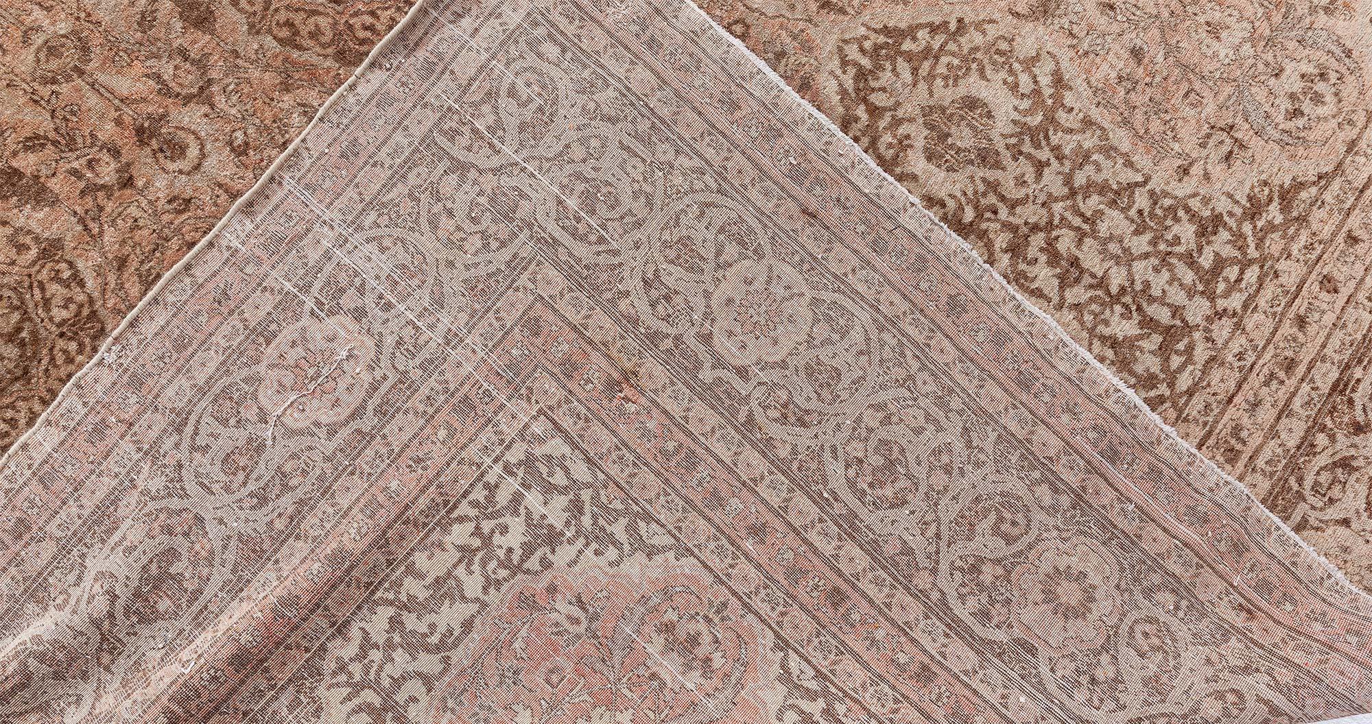 Doris Leslie Blau Vintage Persisch Tabriz Brown Handmade Wool Rug im Angebot 5