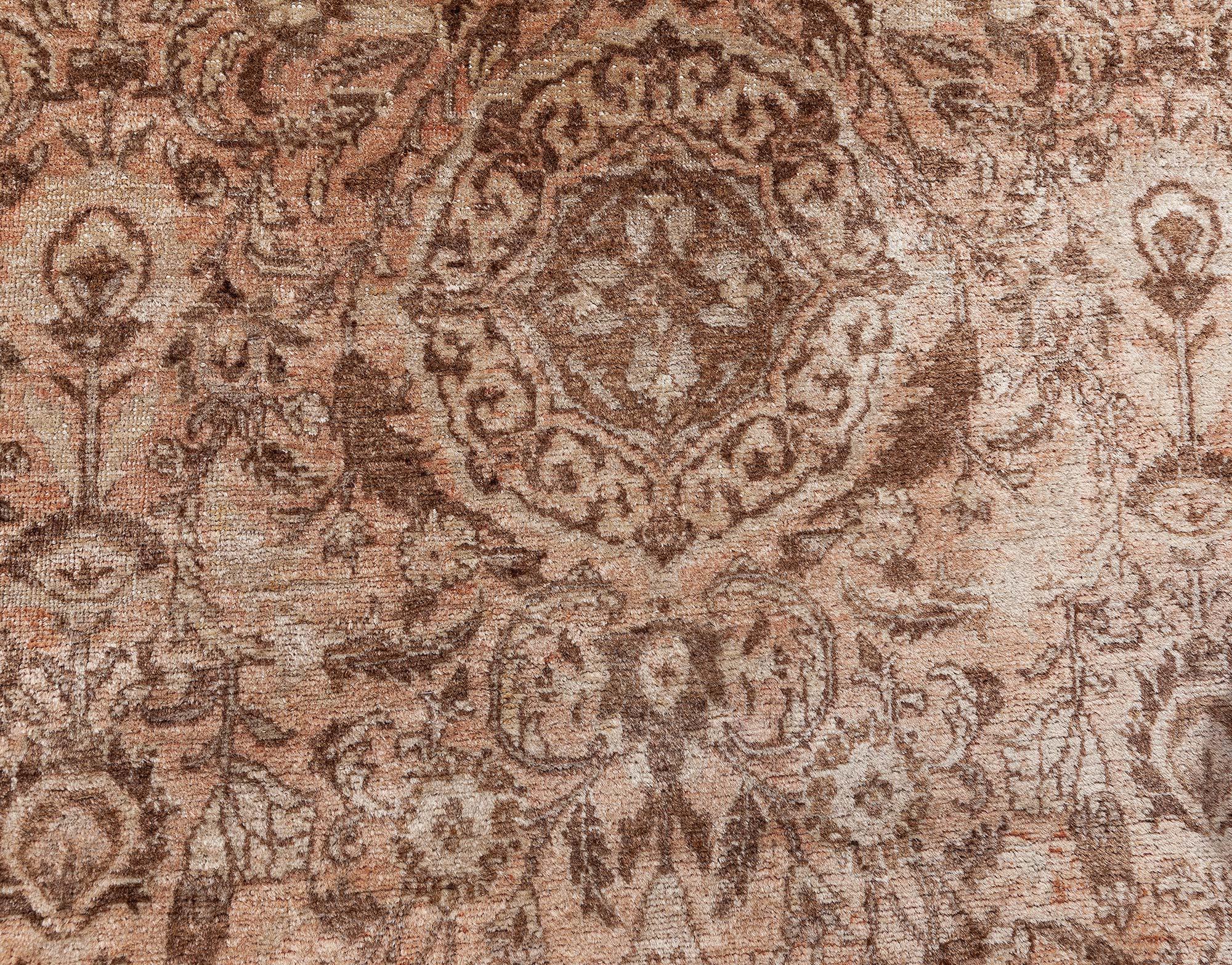 Doris Leslie Blau Vintage Persisch Tabriz Brown Handmade Wool Rug im Angebot 3