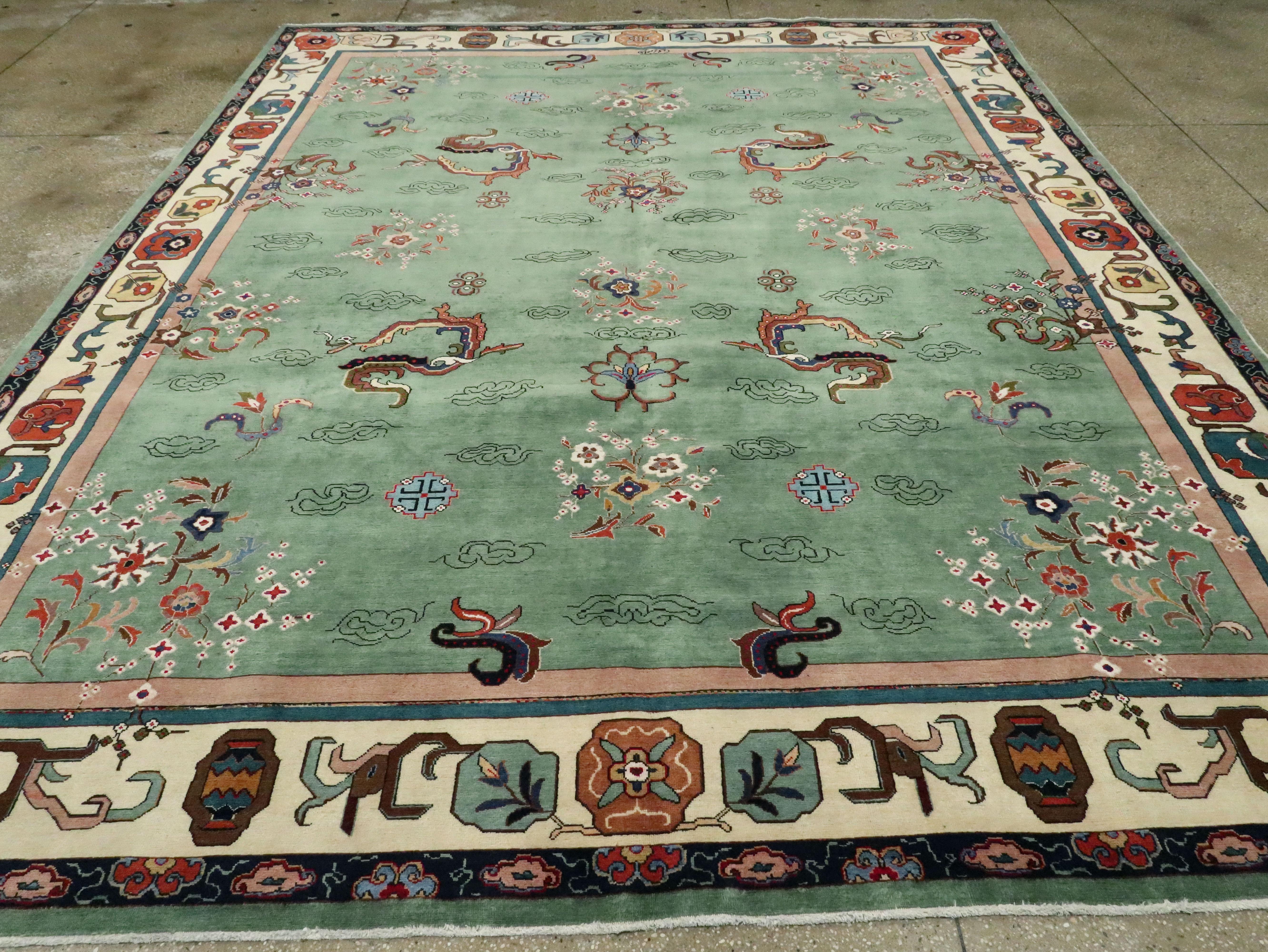 Vintage Persian Tabriz Carpet In Excellent Condition In New York, NY