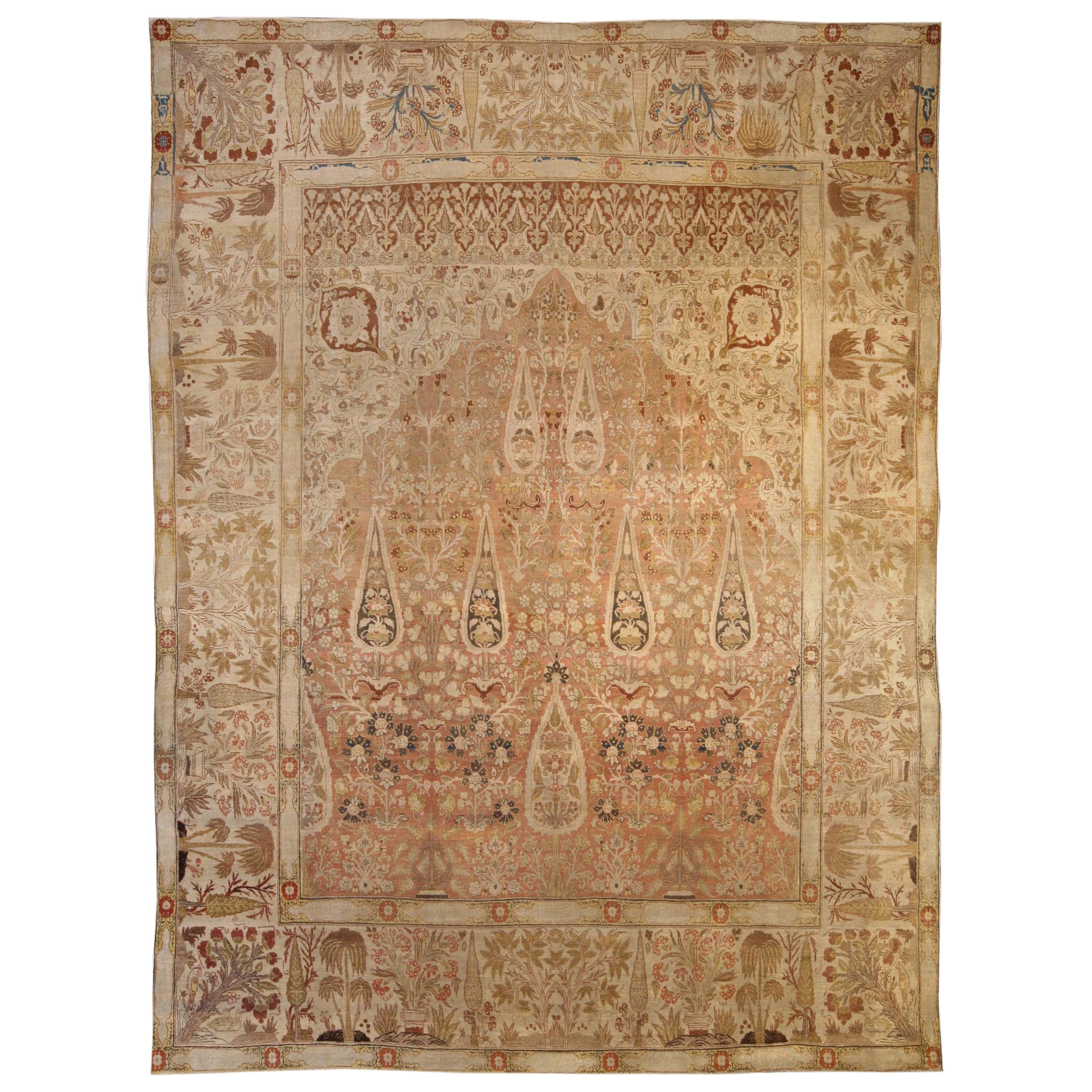 Doris Leslie Blau Collection Antique Persian Tabriz Handwoven Wool Rug