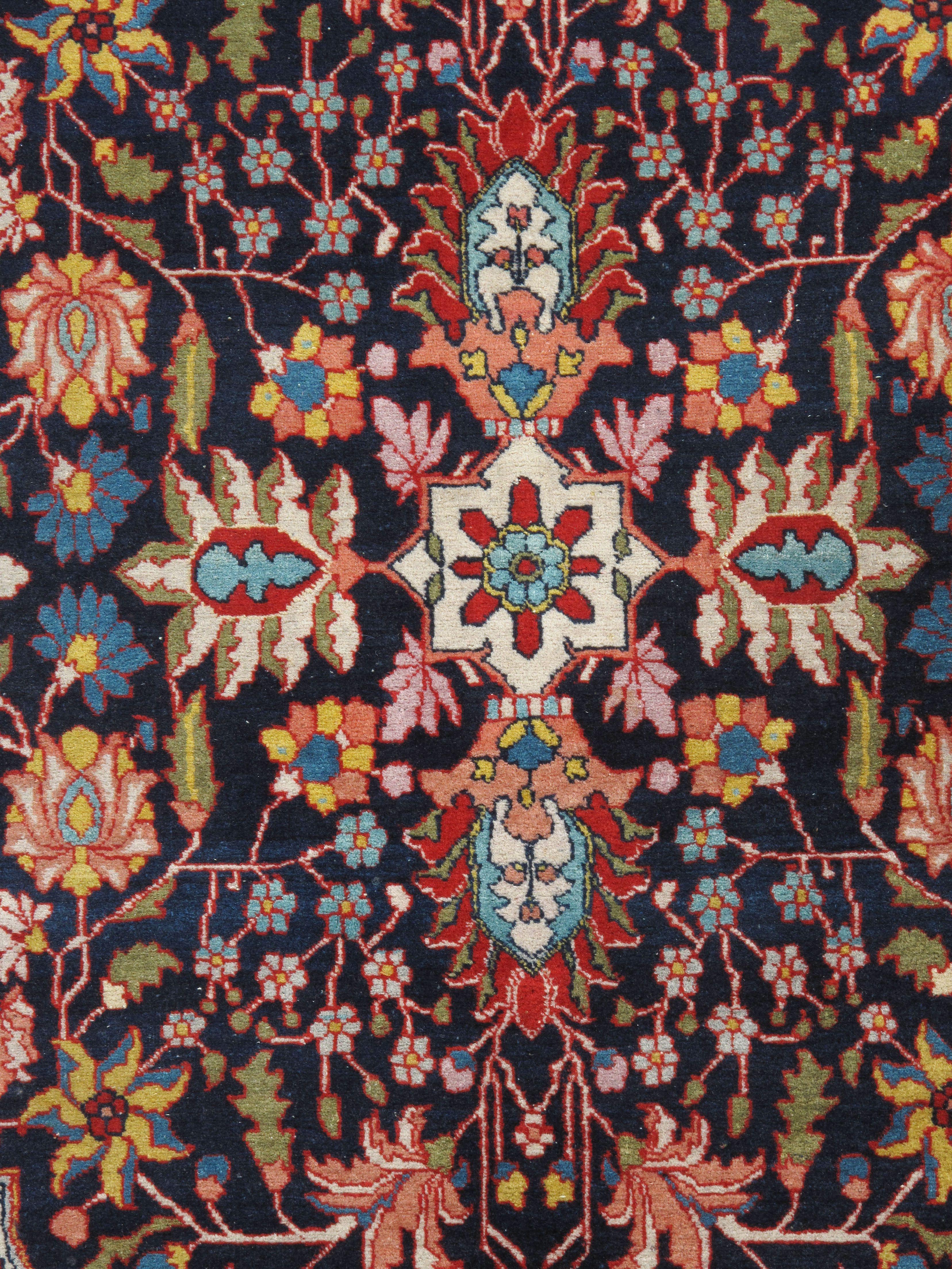 XX secolo Tappeto persiano Tabriz vintage del 1940 in lana annodata a mano 8'6 x 11'6 in vendita